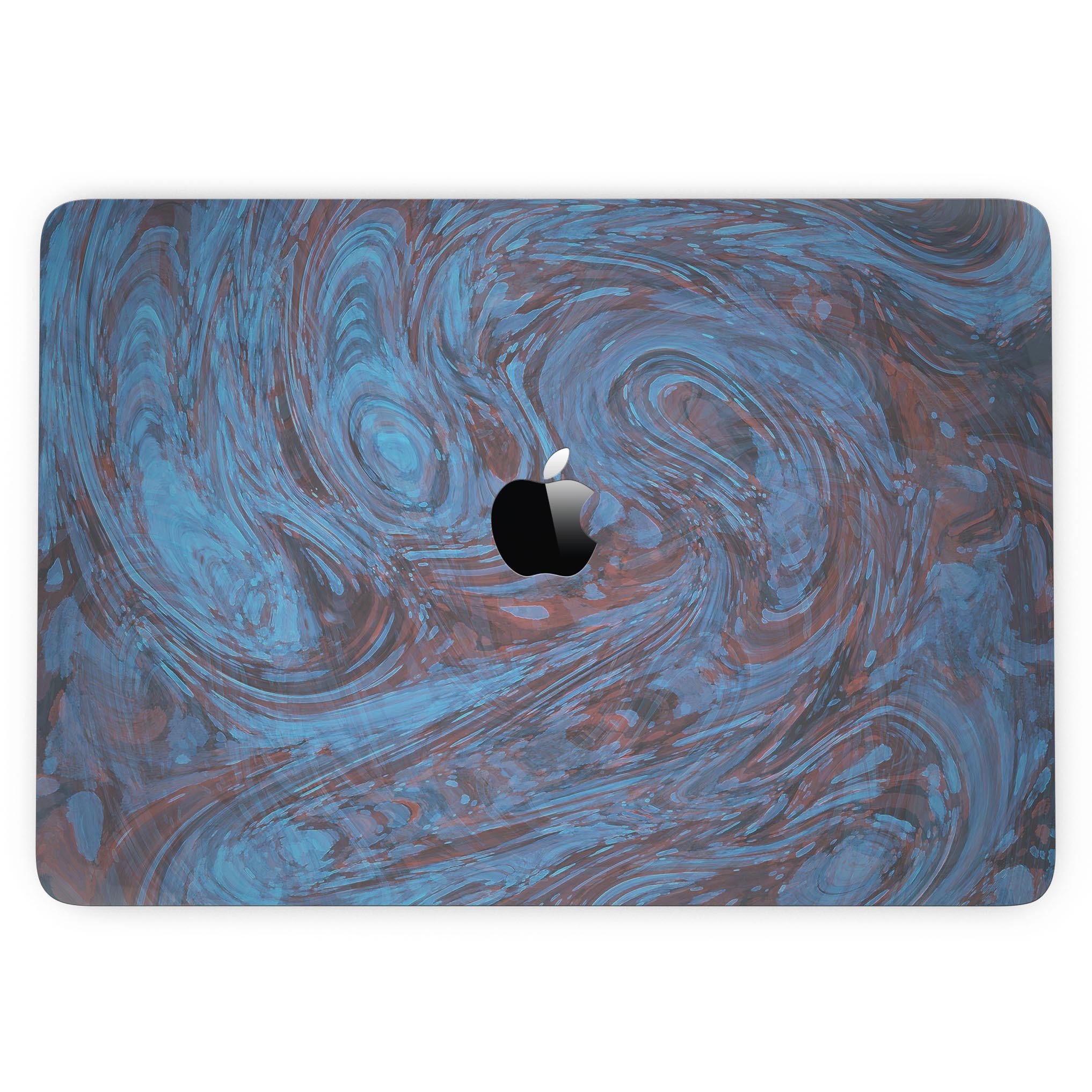 Blue Slate Marble Skin Kit for MacBook Pro with Touch Bar, showcasing a stylish marble design that fits perfectly on the device.