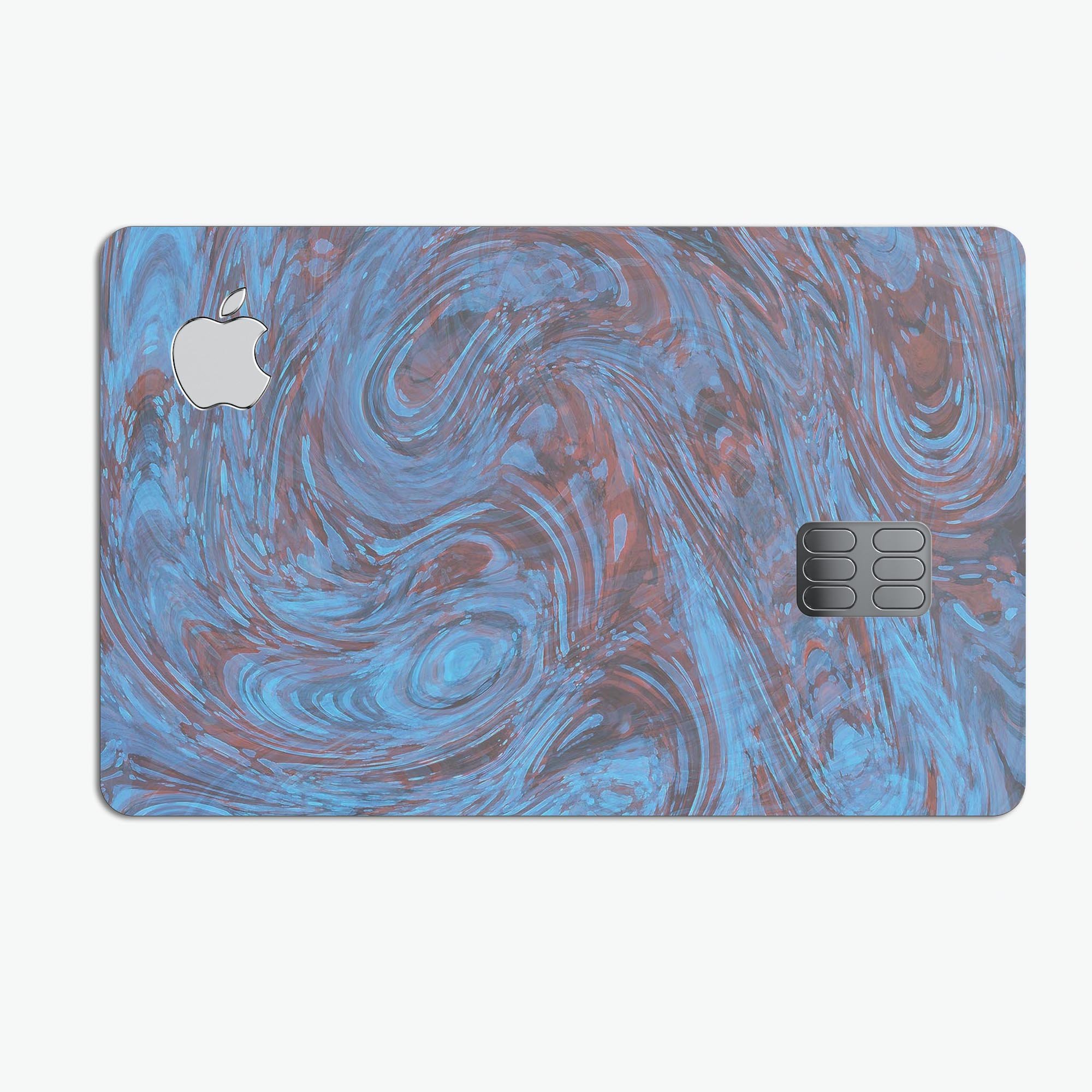 Blue Slate Marble Surface V41 decal skin for Apple Card, showcasing a stylish marble design with a premium finish.