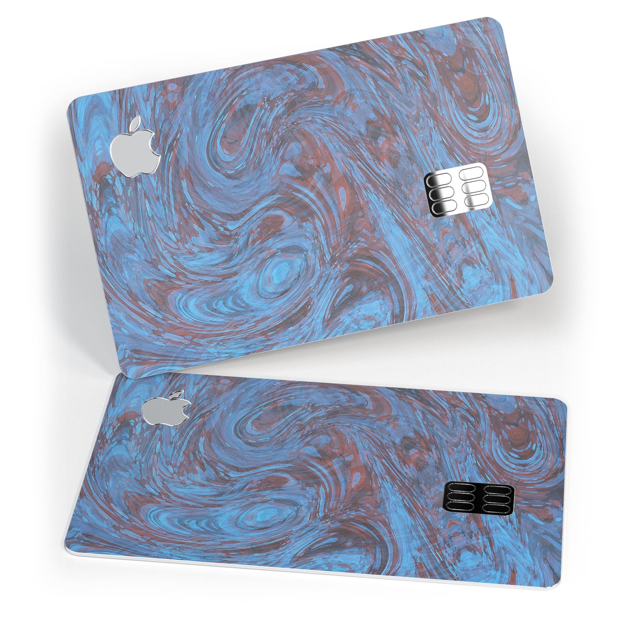 Blue Slate Marble Surface V41 decal skin for Apple Card, showcasing a stylish marble design with a premium finish.