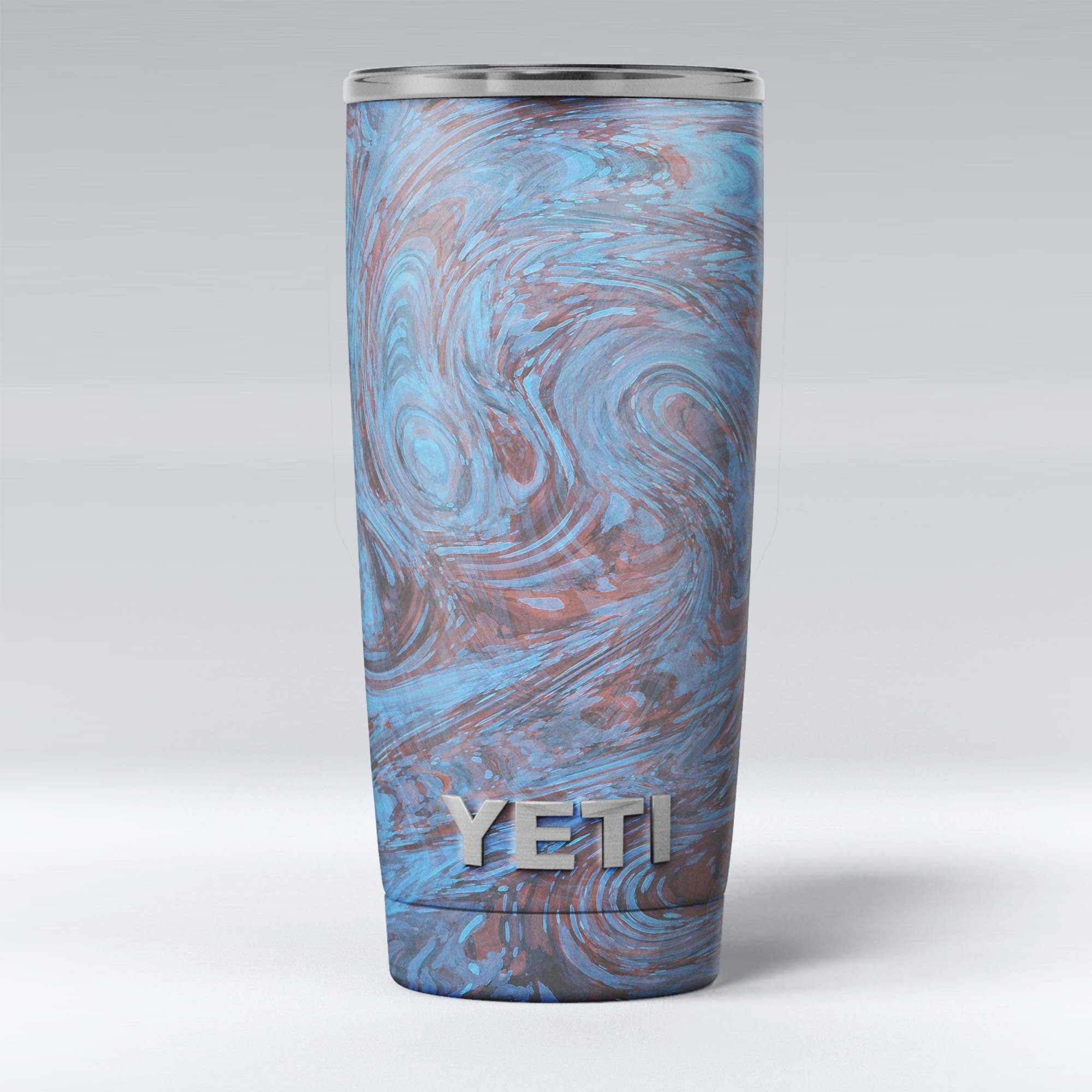 Blue Slate Marble Skin Decal Vinyl Wrap Kit for Yeti Cooler, showcasing a stylish and protective design.