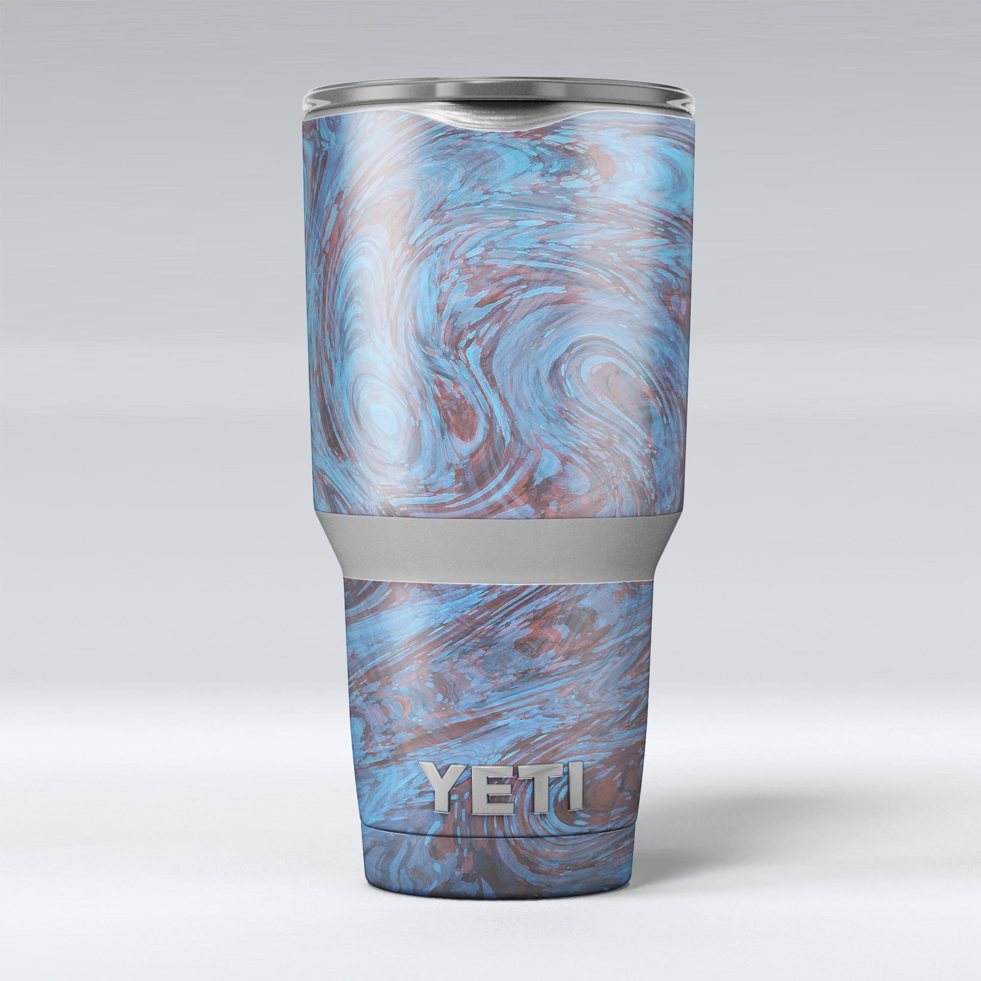 Blue Slate Marble Skin Decal Vinyl Wrap Kit for Yeti Cooler, showcasing a stylish and protective design.