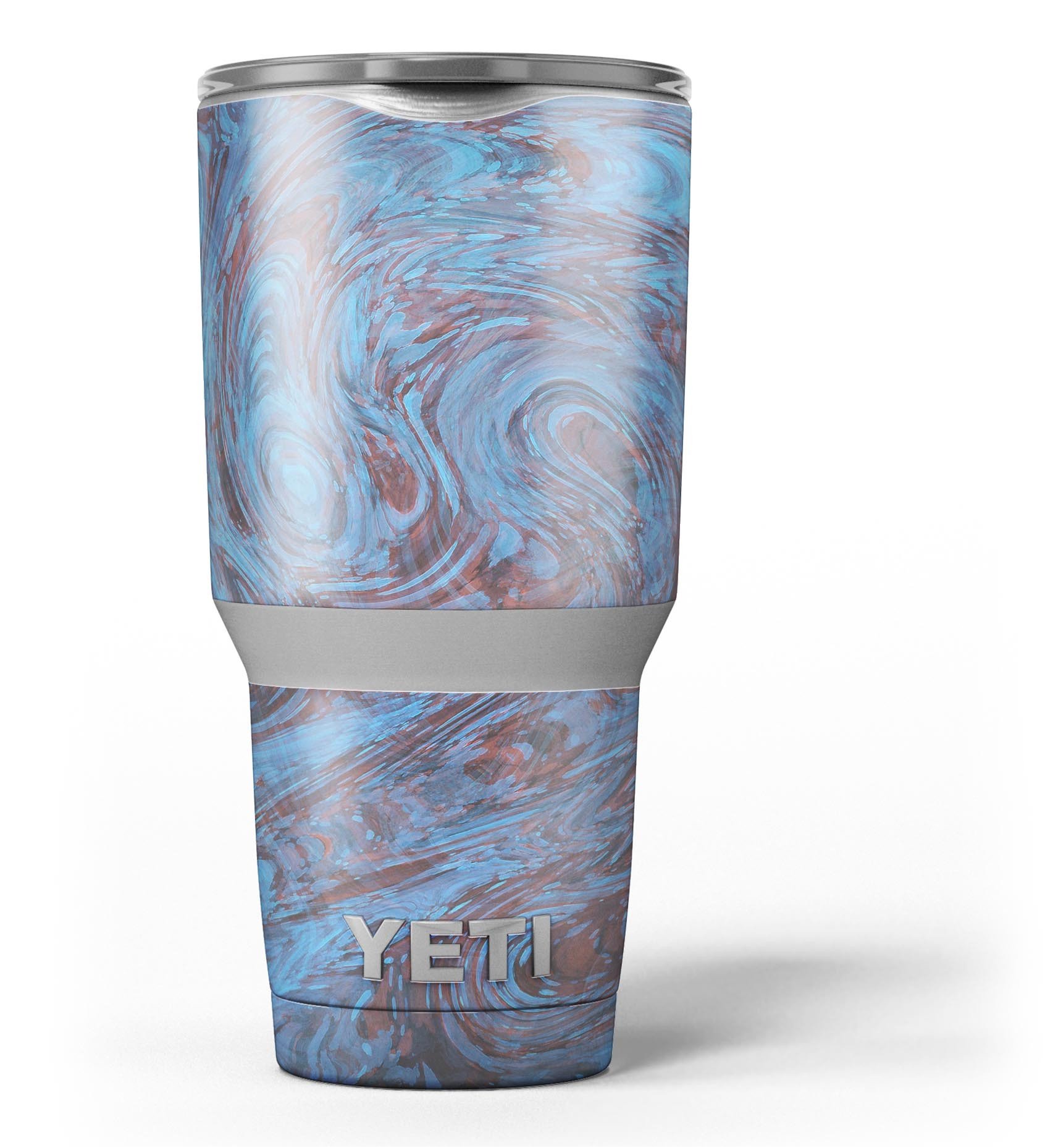 Blue Slate Marble Skin Decal Vinyl Wrap Kit for Yeti Cooler, showcasing a stylish and protective design.