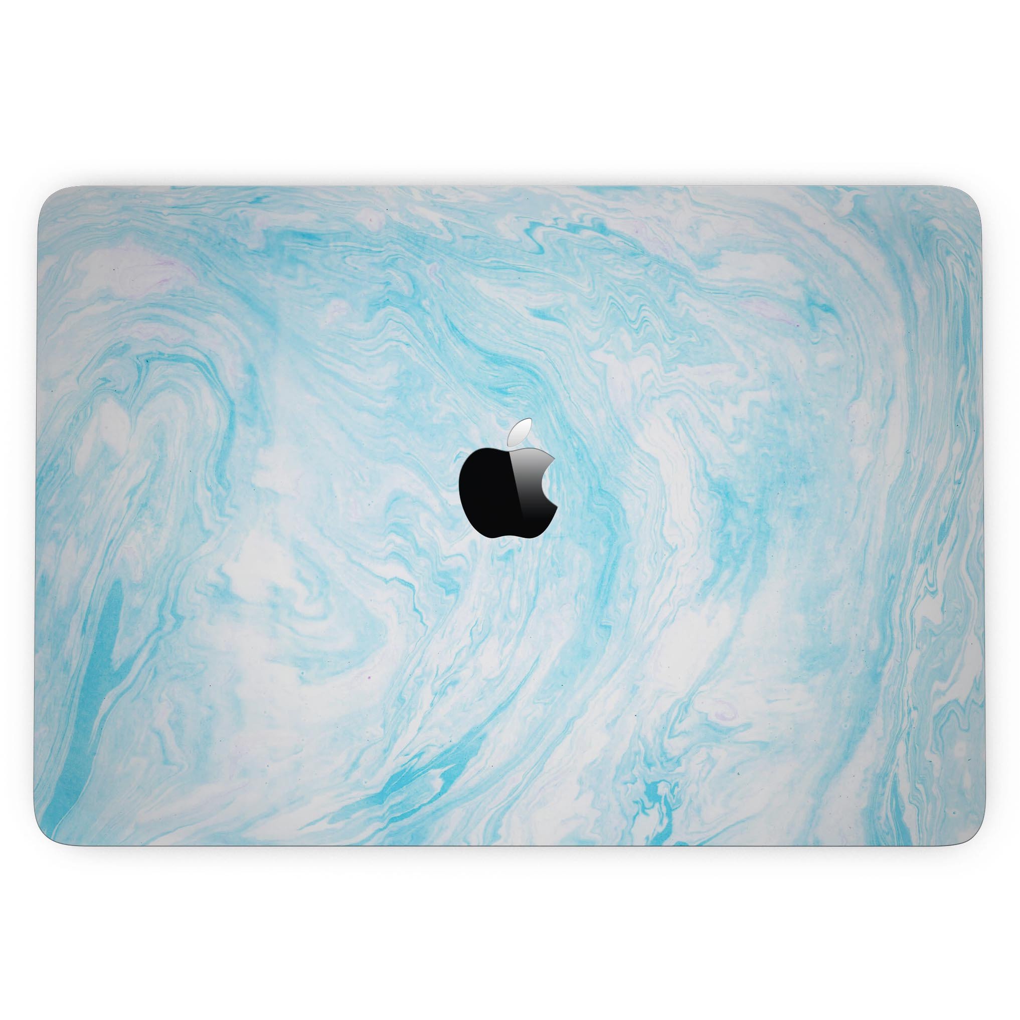 Blue Textured Marble Skin Kit for 13" MacBook Pro without Touch Bar, showcasing its stylish design and premium quality.