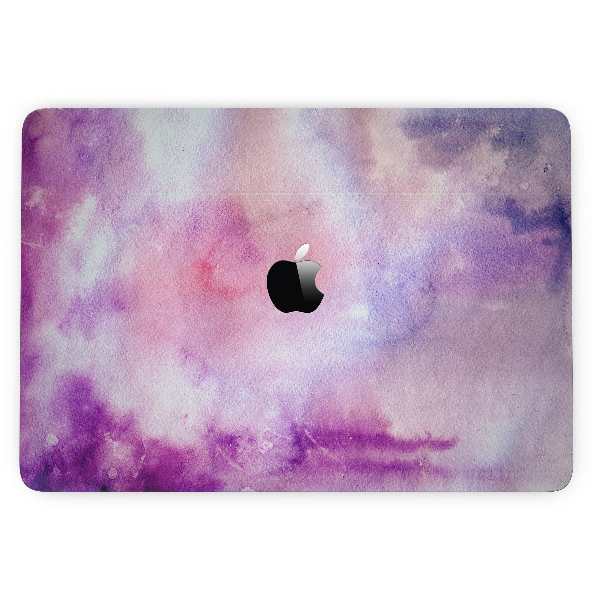 Blue to Purps Absorbed Watercolor Texture skin for MacBook Pro with Touch Bar, showcasing vibrant colors and a sleek design.