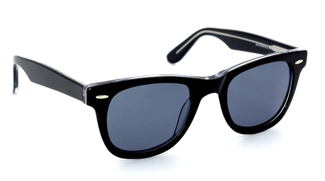 BLUE VALENS BVS003 COL2 full-rimmed oval glasses in black, designed for unisex wear with a modern and stylish look.