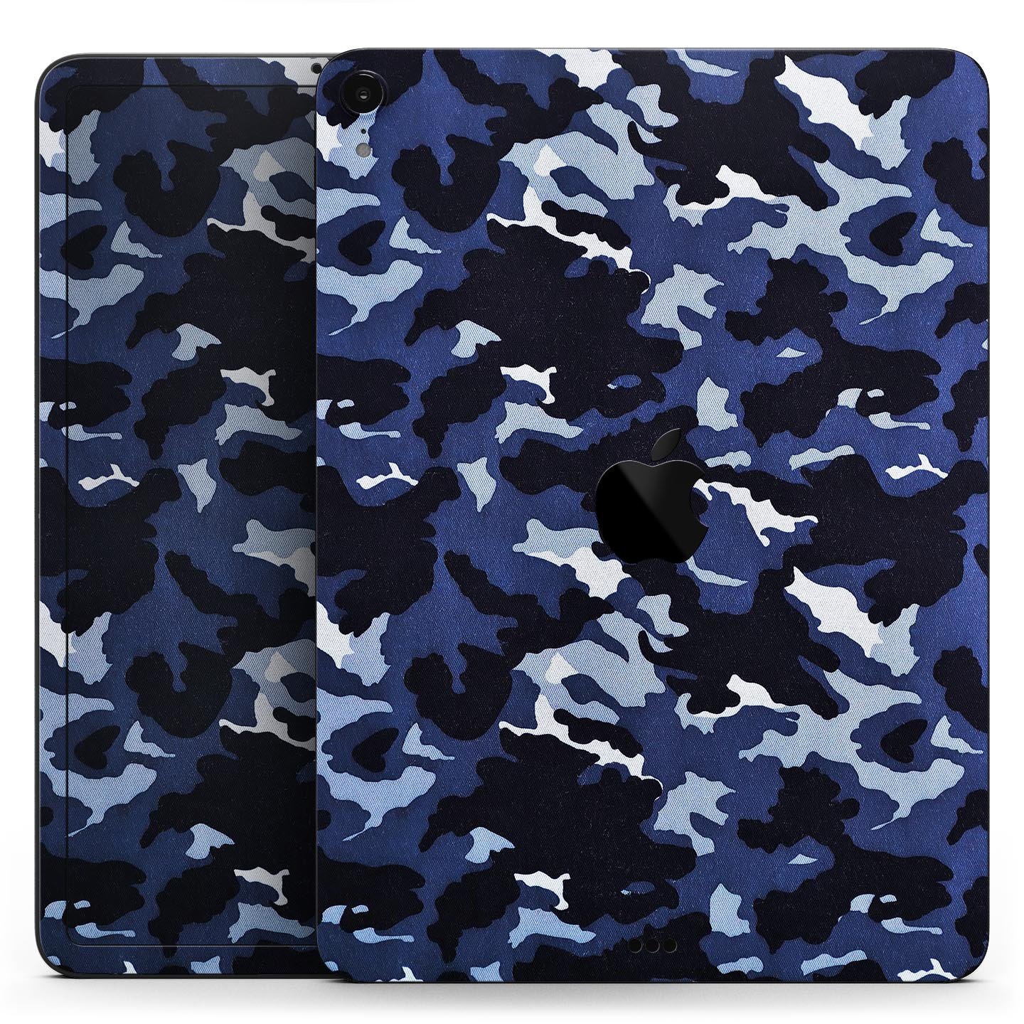 Blue Vector Camo full body skin decal for Apple iPad Pro 12.9", showcasing a stylish camo design with premium finish.