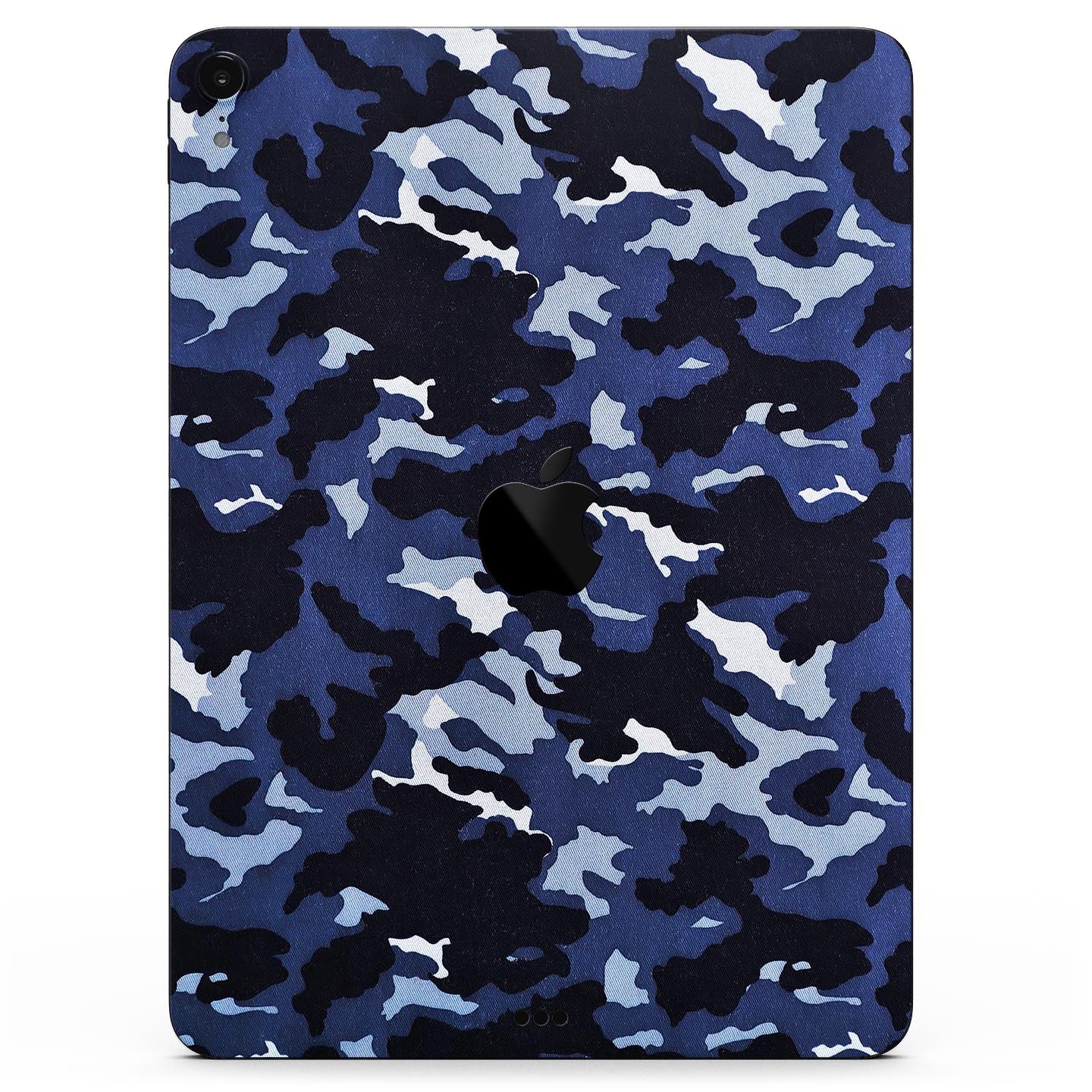 Blue Vector Camo full body skin decal for Apple iPad Pro 12.9", showcasing a stylish camo design with premium finish.