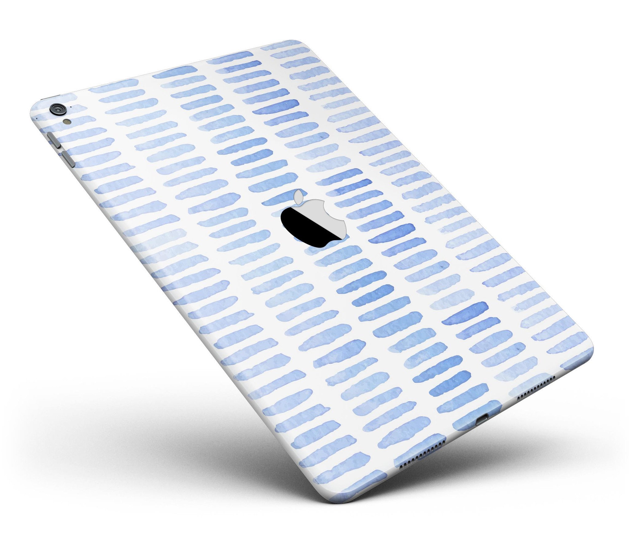 Blue Watercolor Brush Strokes Full Body Skin for iPad Pro, showcasing vibrant colors and a sleek design.