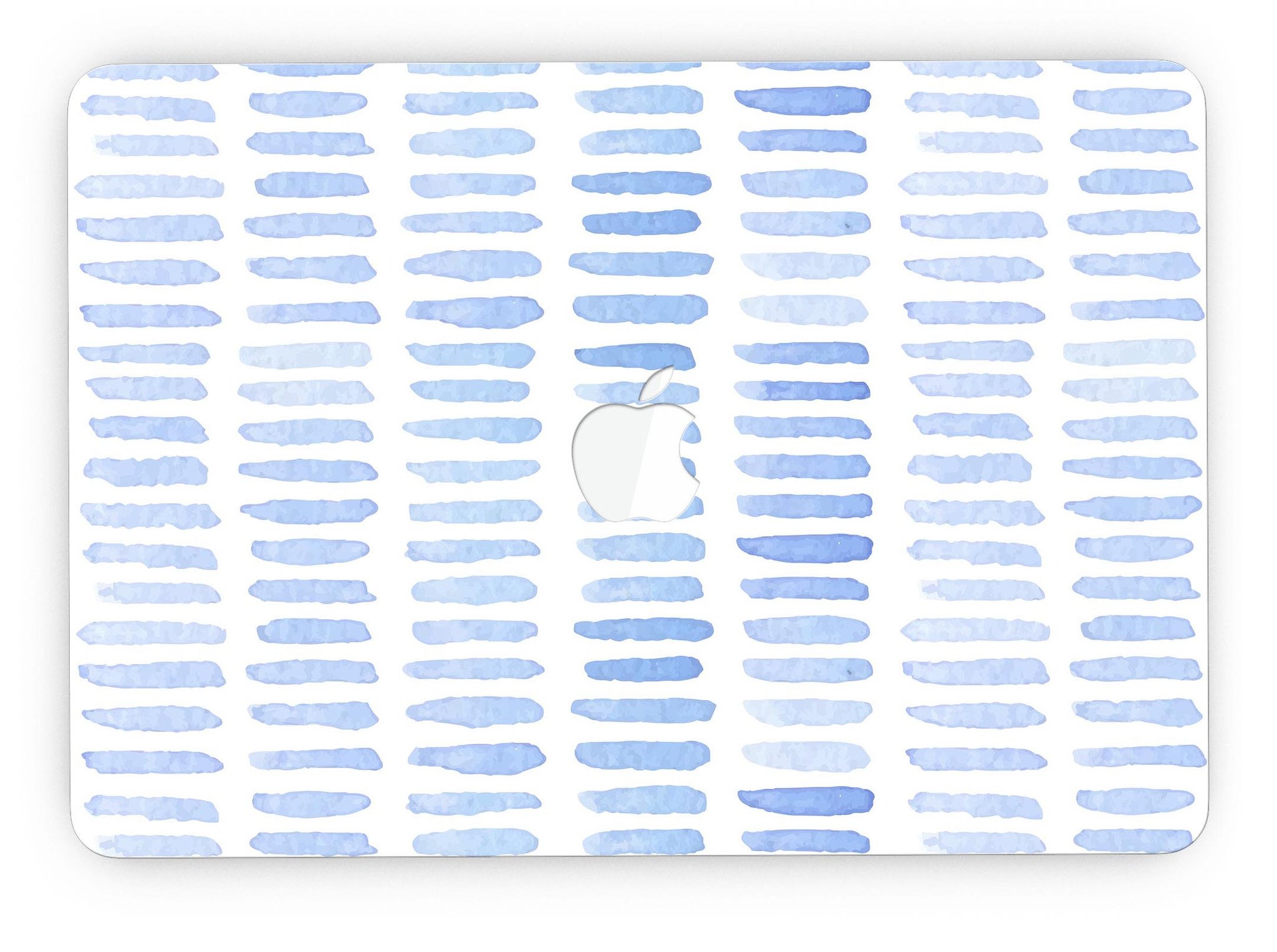 Blue Watercolor Brush Strokes skin for MacBook Pro with Retina Display, showcasing vibrant colors and a sleek design.