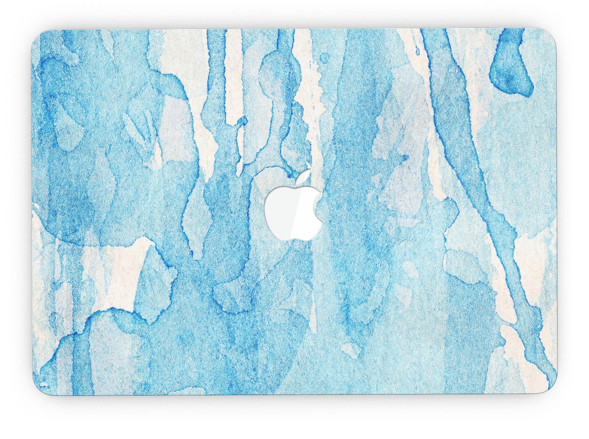 Blue Watercolor Drizzle skin for MacBook Pro with Retina Display, showcasing vibrant colors and a stylish design.