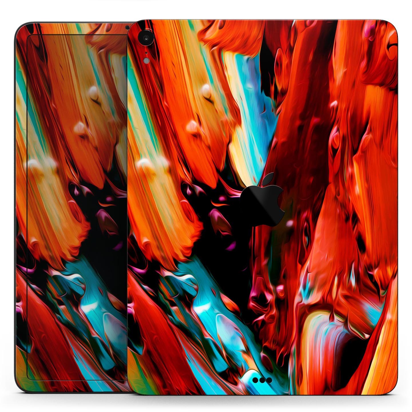 Blurred Abstract Flow V1 skin decal for Apple iPad Pro, showcasing a modern design with vibrant colors and a smooth finish.