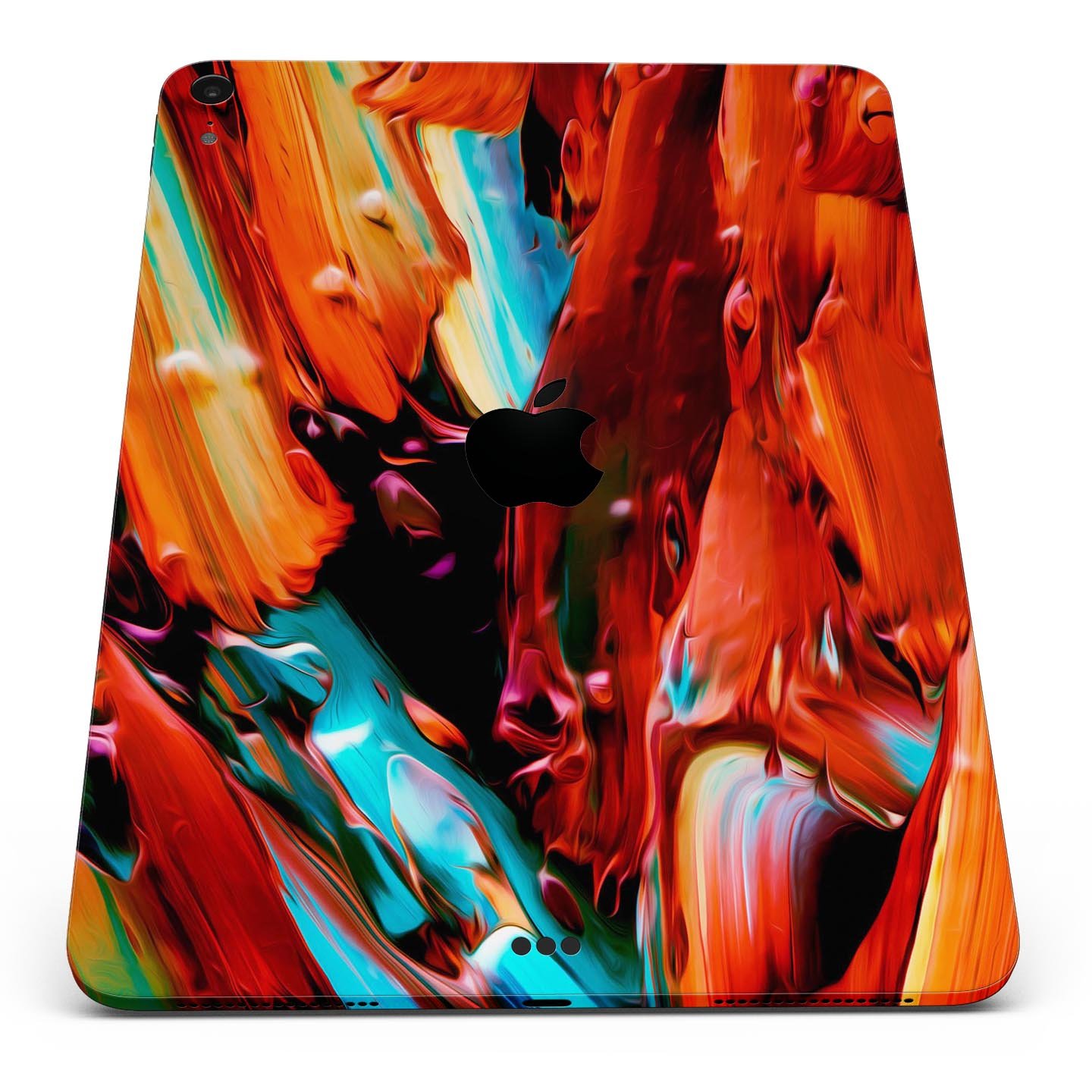 Blurred Abstract Flow V1 skin decal for Apple iPad Pro, showcasing a modern design with vibrant colors and a smooth finish.