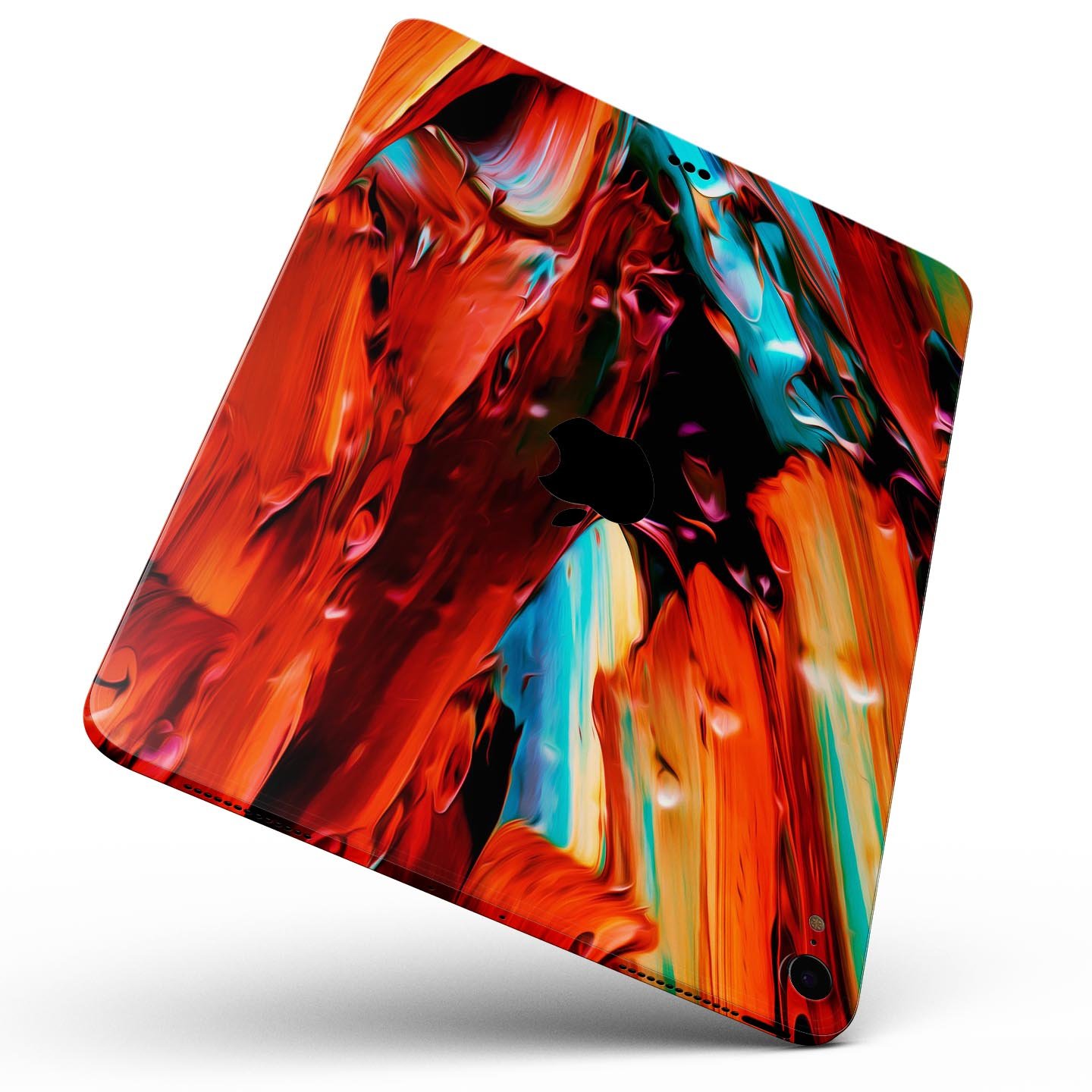 Blurred Abstract Flow V1 skin decal for Apple iPad Pro, showcasing a modern design with vibrant colors and a smooth finish.