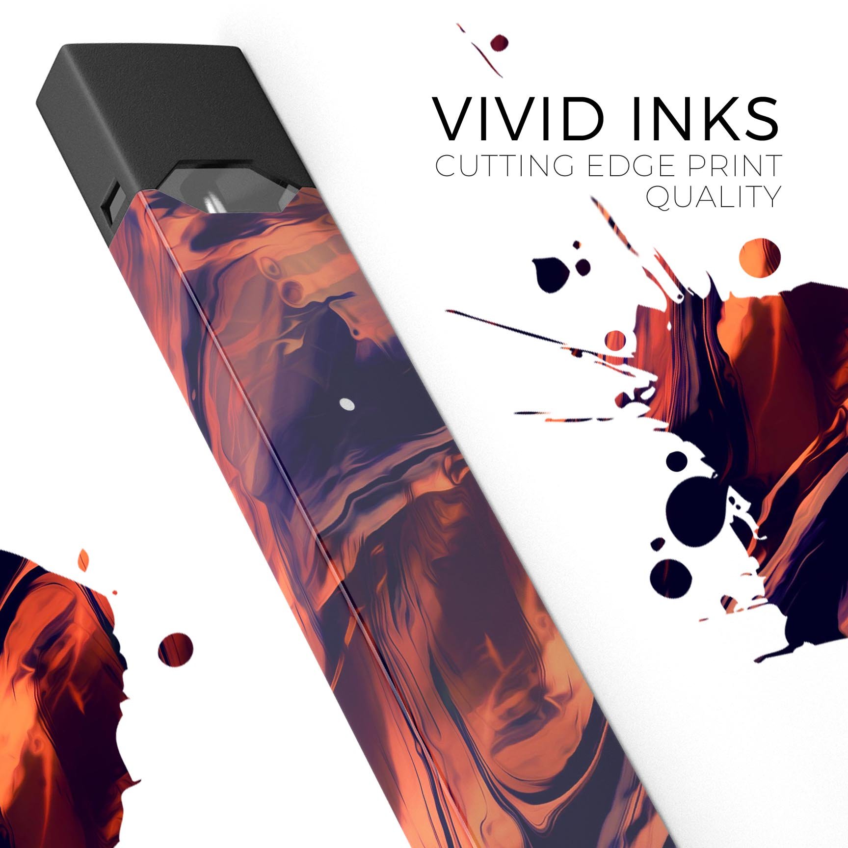 Blurred Abstract Flow V11 premium decal skin-wrap sticker for JUUL vaping device, showcasing vibrant abstract design.