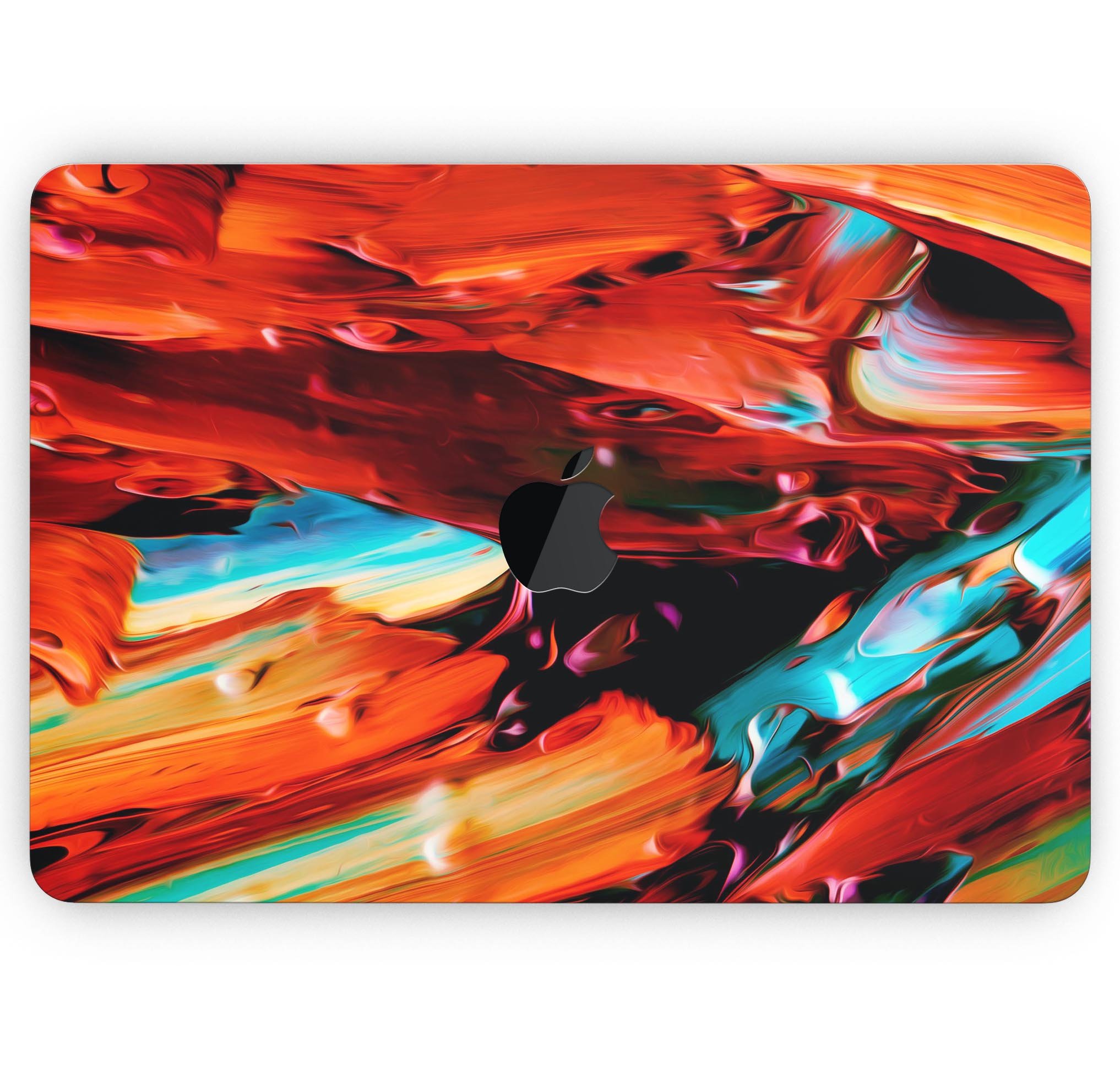 Blurred Abstract Flow V1 skin decal wrap kit for MacBook, showcasing vibrant abstract design and premium vinyl material.