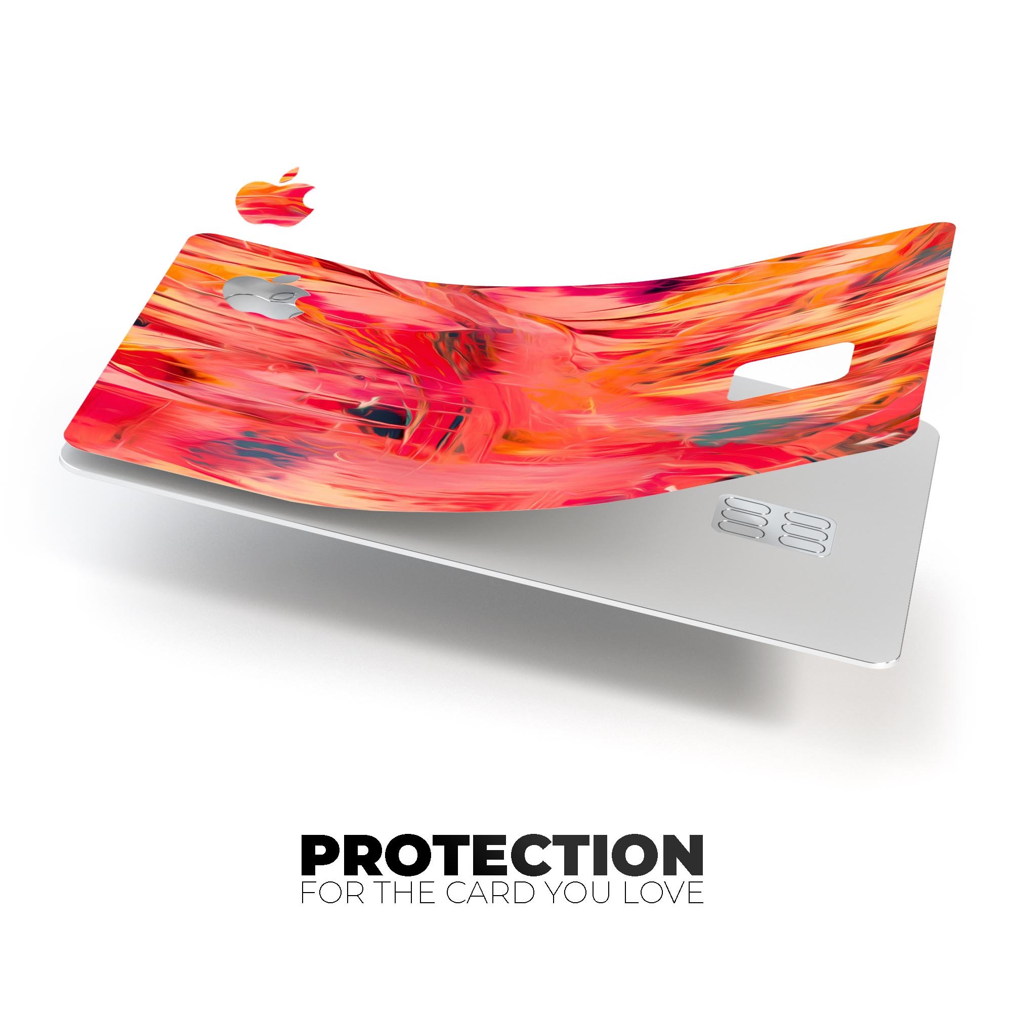 Blurred Abstract Flow V10 skin decal for Apple Card, showcasing a vibrant abstract design with a premium finish.