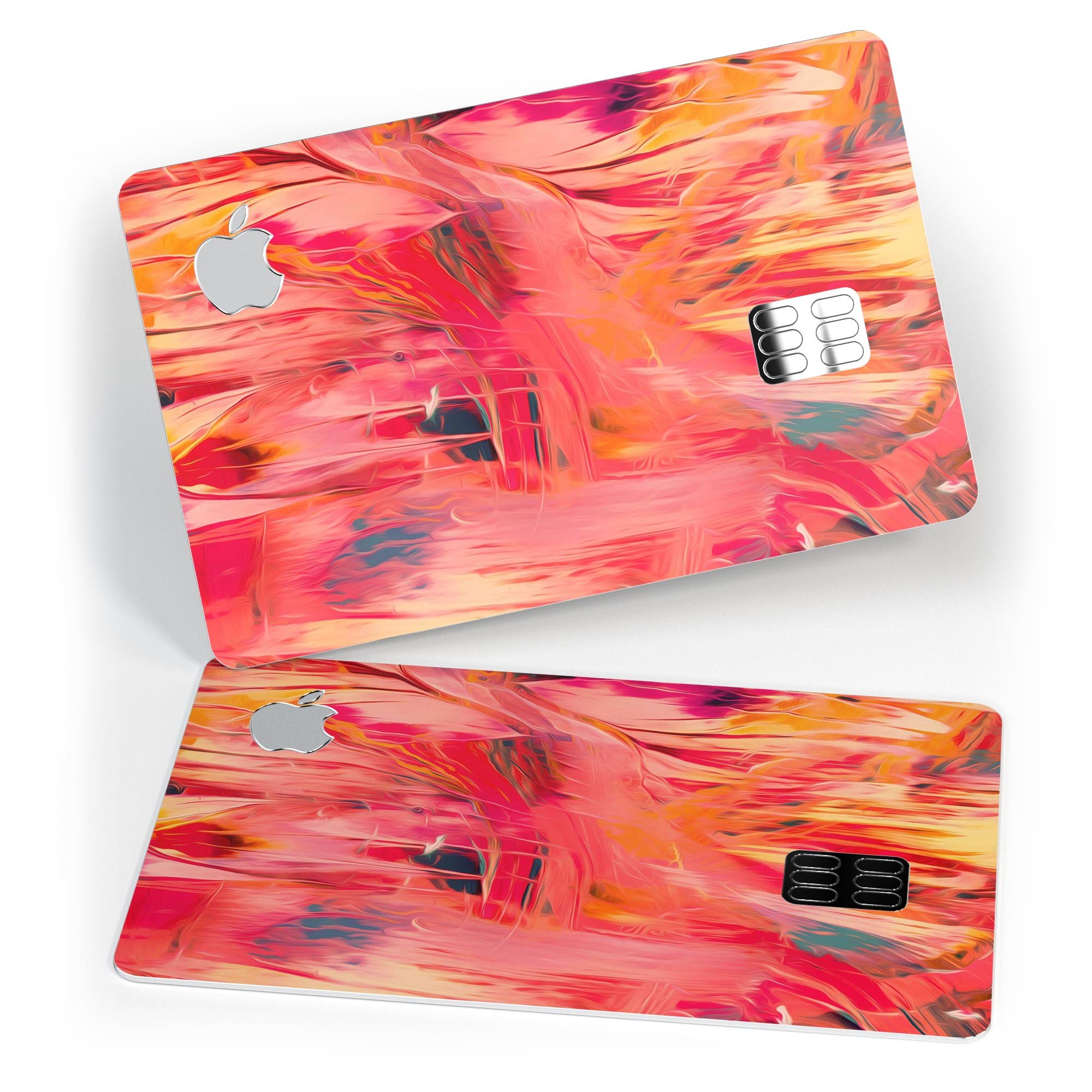 Blurred Abstract Flow V10 skin decal for Apple Card, showcasing a vibrant abstract design with a premium finish.