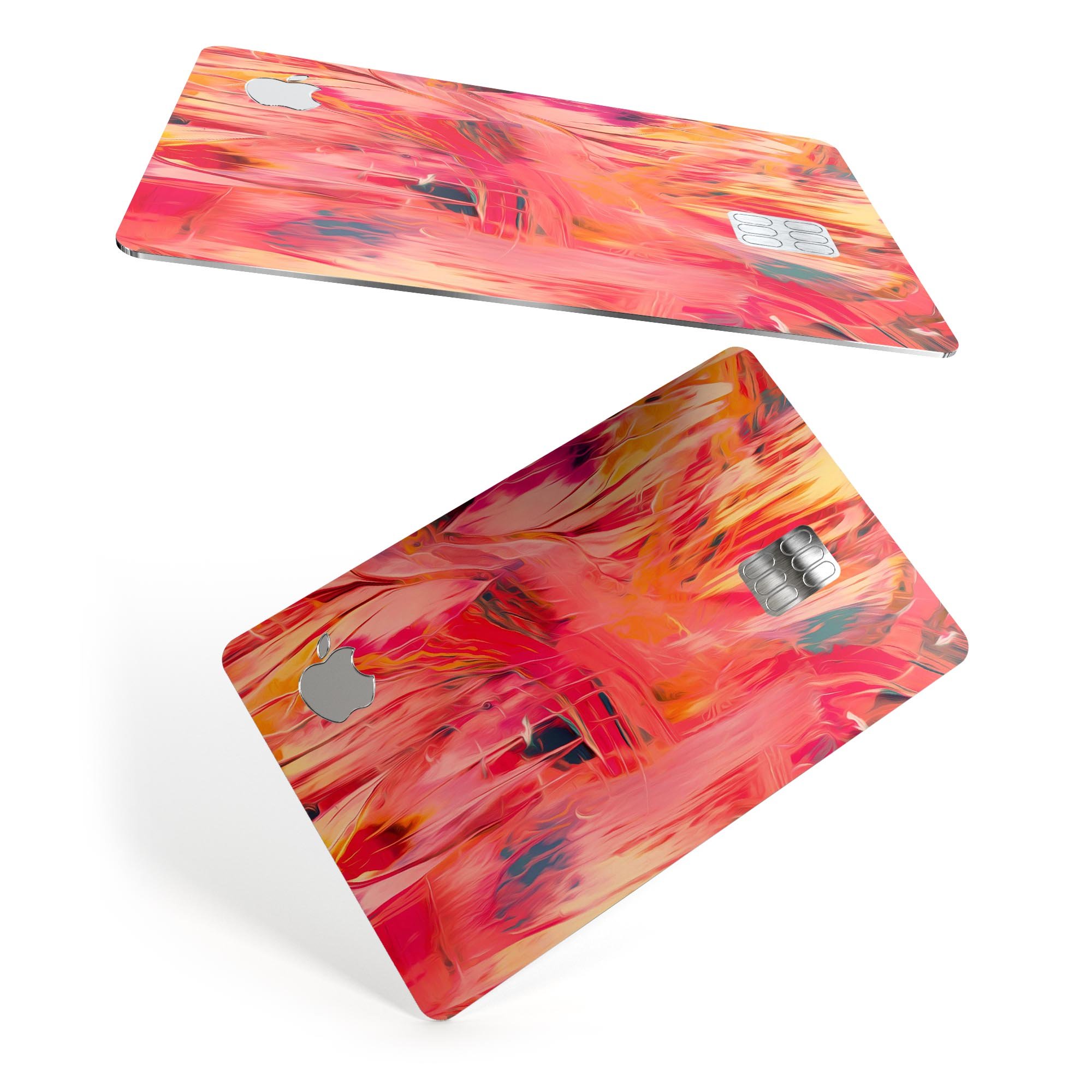 Blurred Abstract Flow V10 skin decal for Apple Card, showcasing a vibrant abstract design with a premium finish.