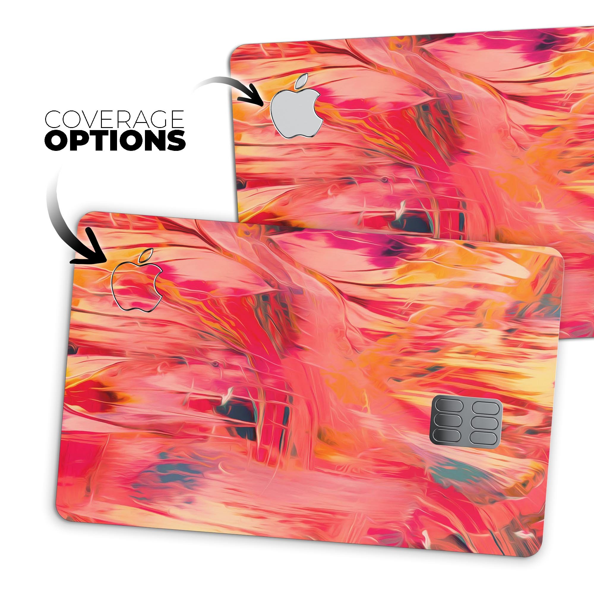 Blurred Abstract Flow V10 skin decal for Apple Card, showcasing a vibrant abstract design with a premium finish.