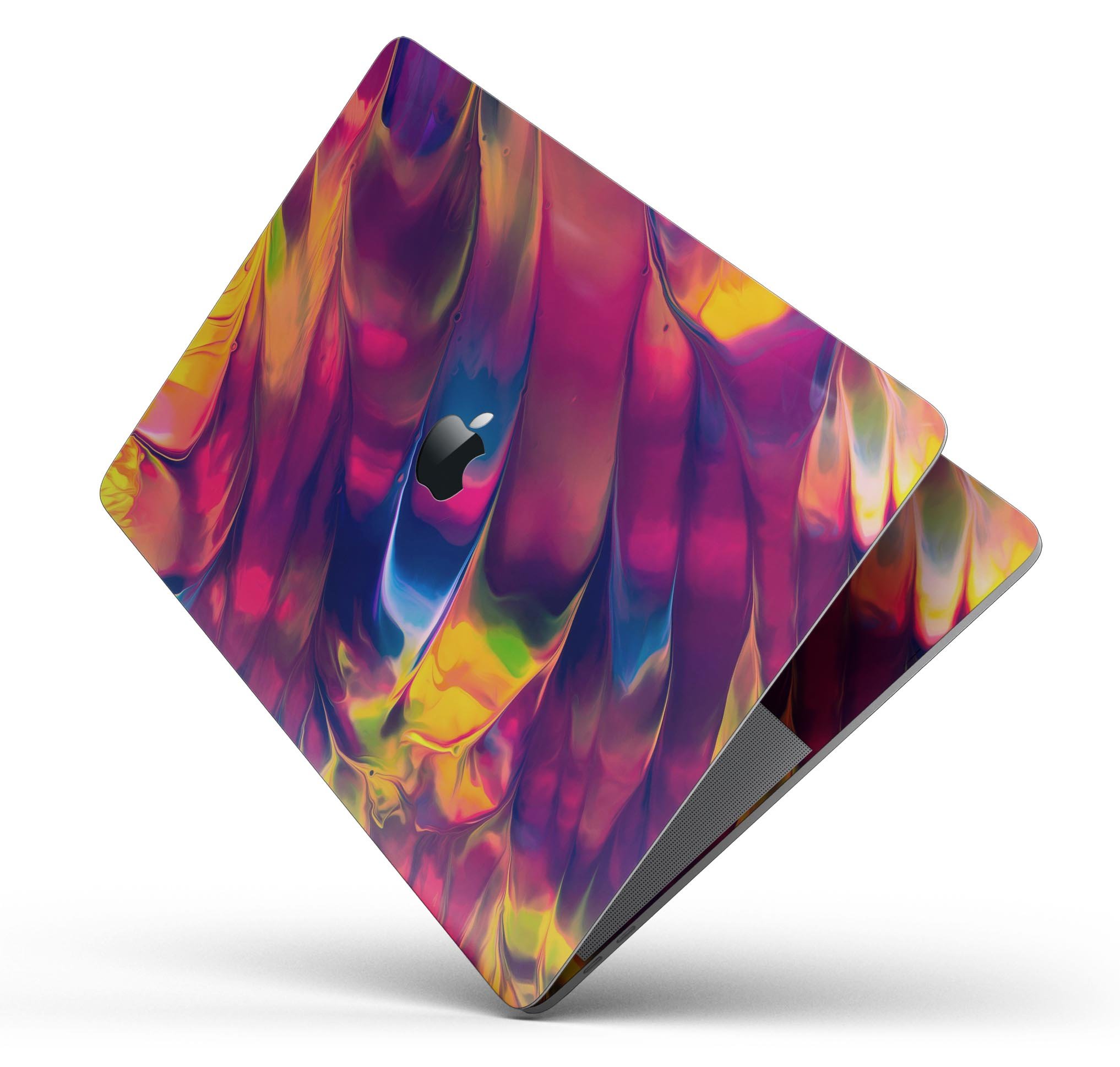 Blurred Abstract Flow V13 skin decal wrap kit for Apple MacBook, showcasing vibrant abstract design and premium vinyl material.