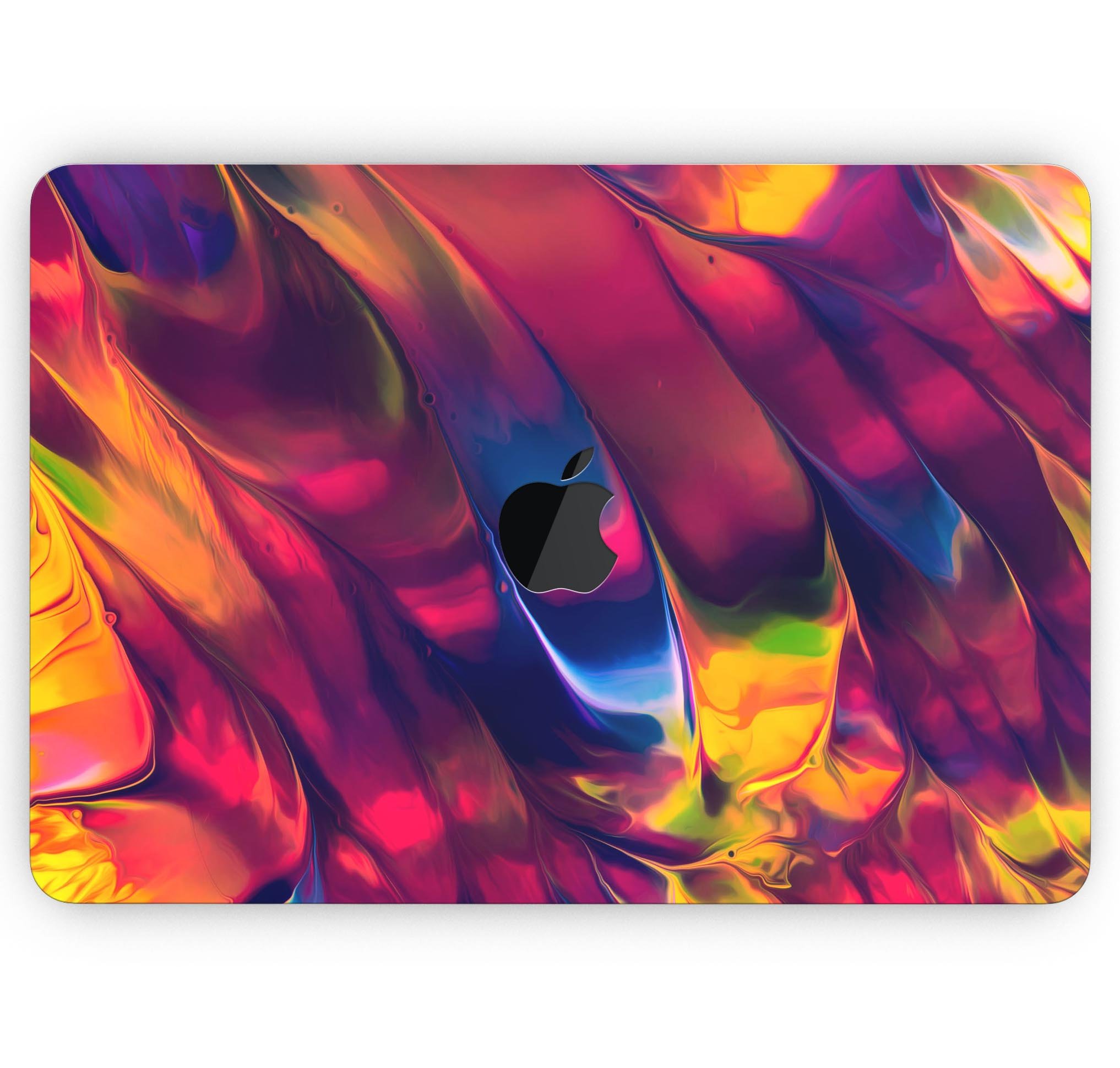 Blurred Abstract Flow V13 skin decal wrap kit for Apple MacBook, showcasing vibrant abstract design and premium vinyl material.