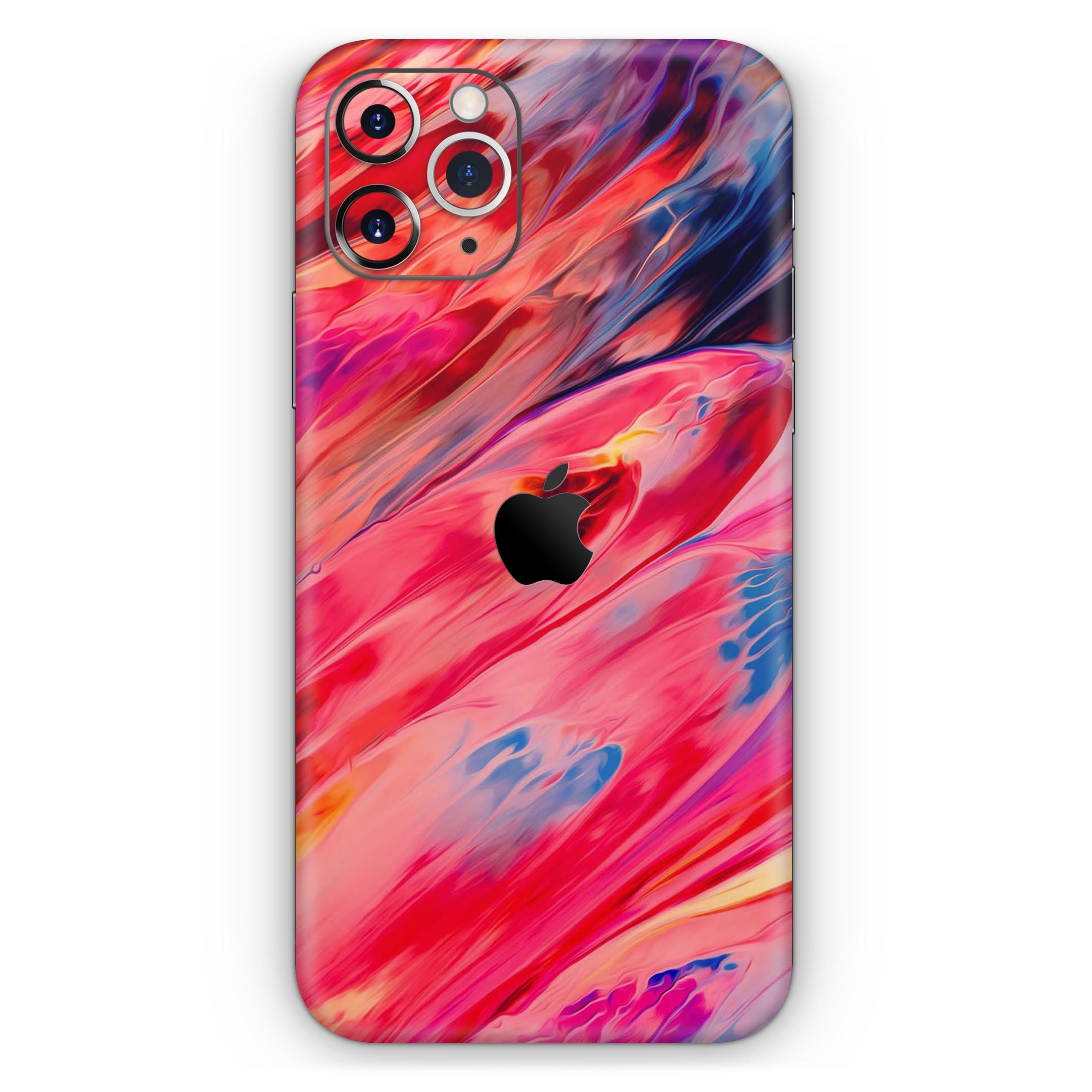 Blurred Abstract Flow V14 Skin-Kit for Apple iPhone, showcasing vibrant colors and a sleek design.