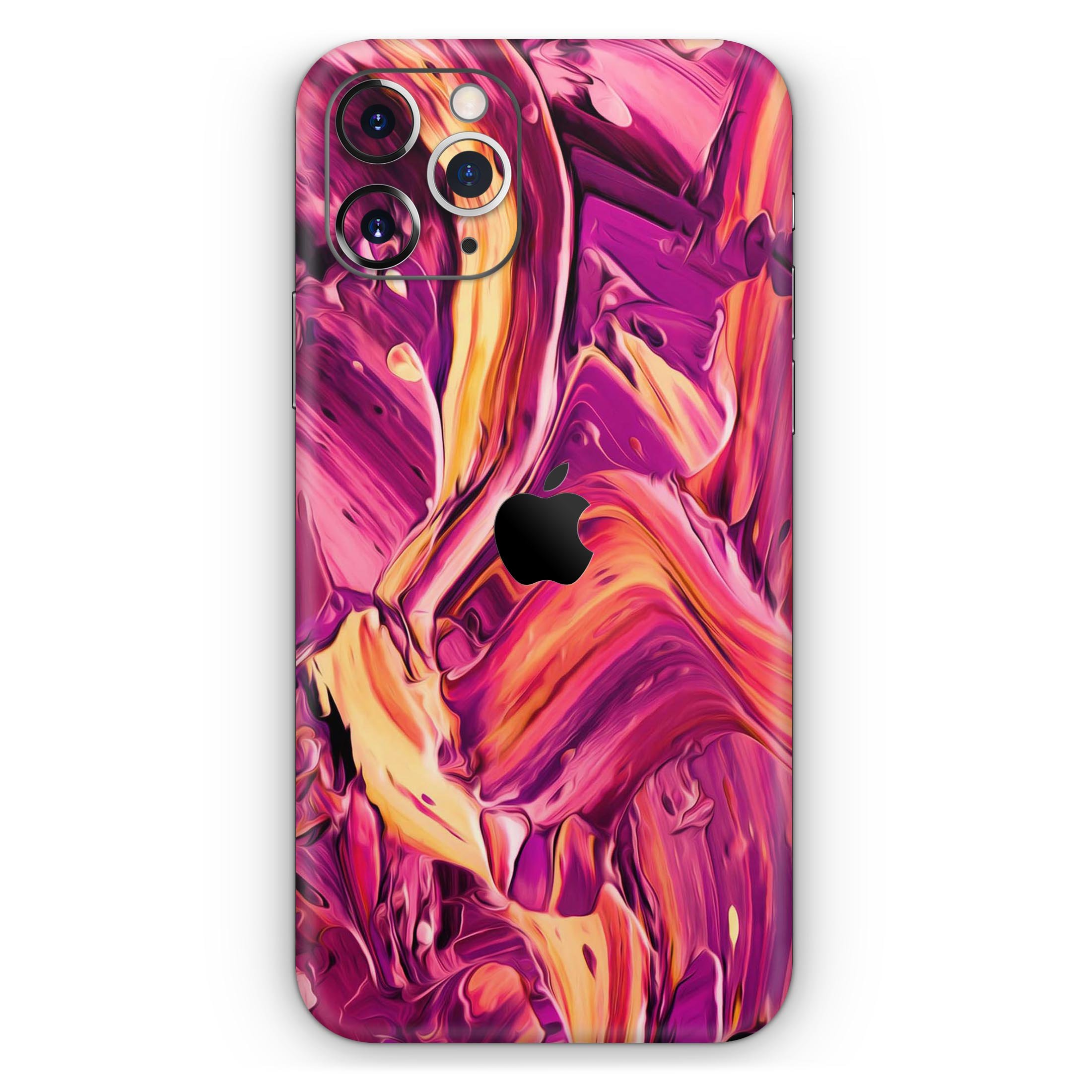 Blurred Abstract Flow V15 Skin-Kit for Apple iPhone, showcasing vibrant colors and sleek design.