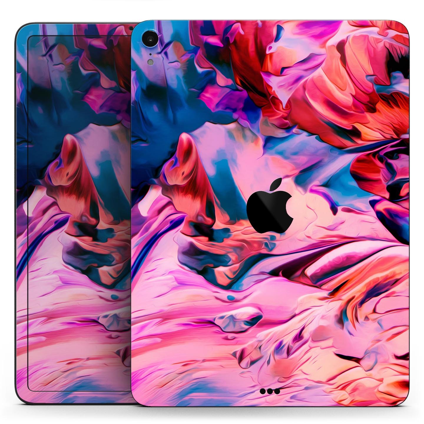 Blurred Abstract Flow V16 skin decal for Apple iPad, showcasing a vibrant abstract design with a smooth finish.