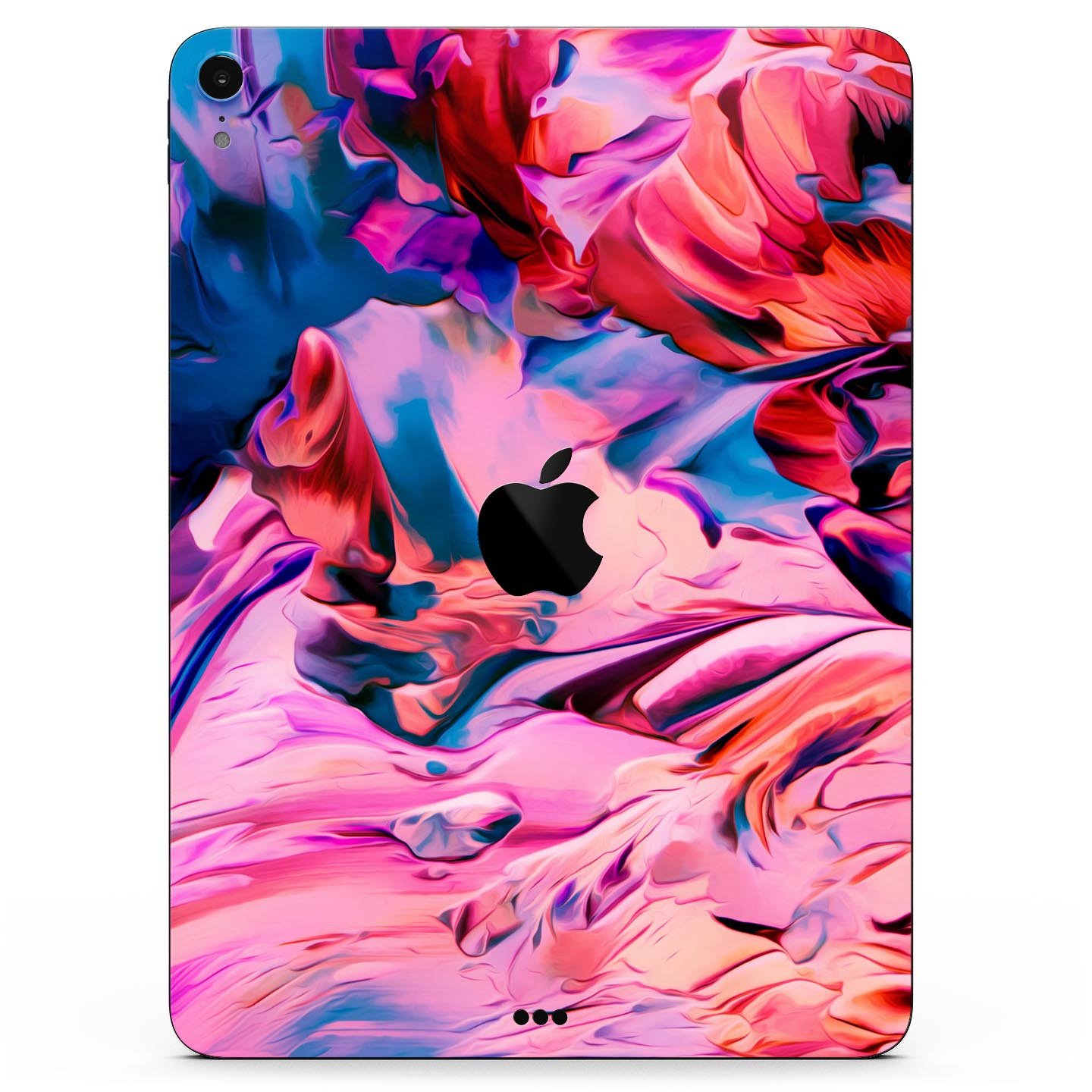 Blurred Abstract Flow V16 skin decal for Apple iPad, showcasing a vibrant abstract design with a smooth finish.