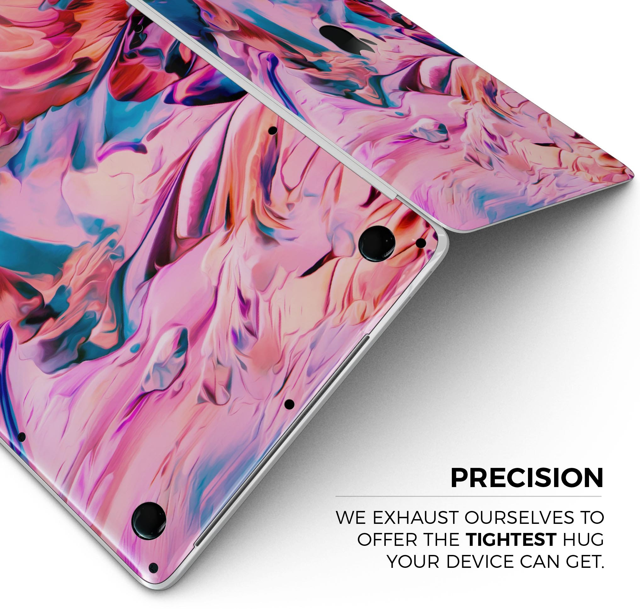 Blurred Abstract Flow V16 skin decal wrap kit for Apple MacBook, showcasing vibrant colors and a sleek design.