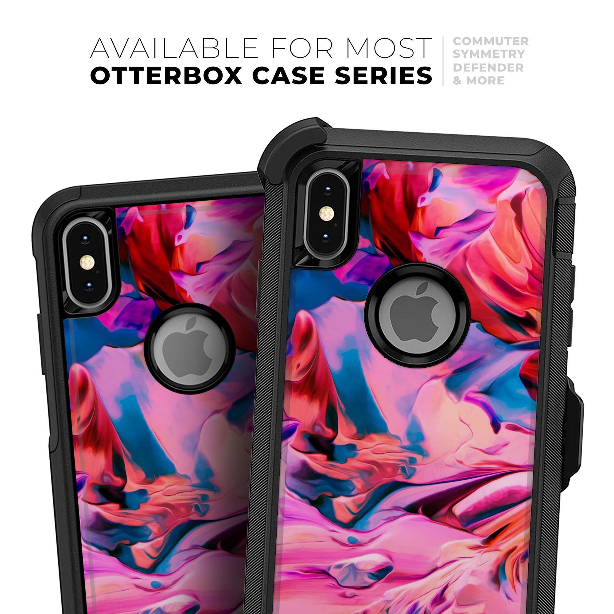 Blurred Abstract Flow V16 Skin Kit for iPhone OtterBox Cases featuring a modern design and premium materials.