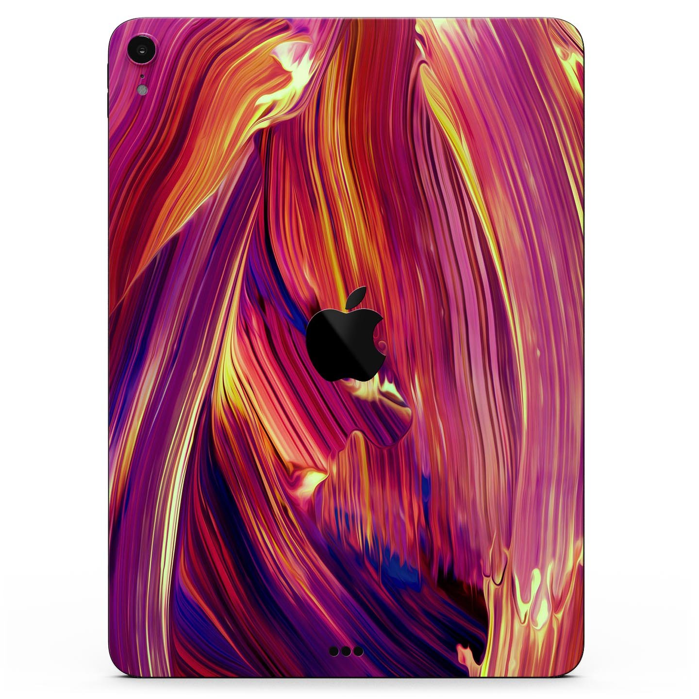 Blurred Abstract Flow V17 skin decal for Apple iPad, showcasing a vibrant abstract design with a smooth finish.