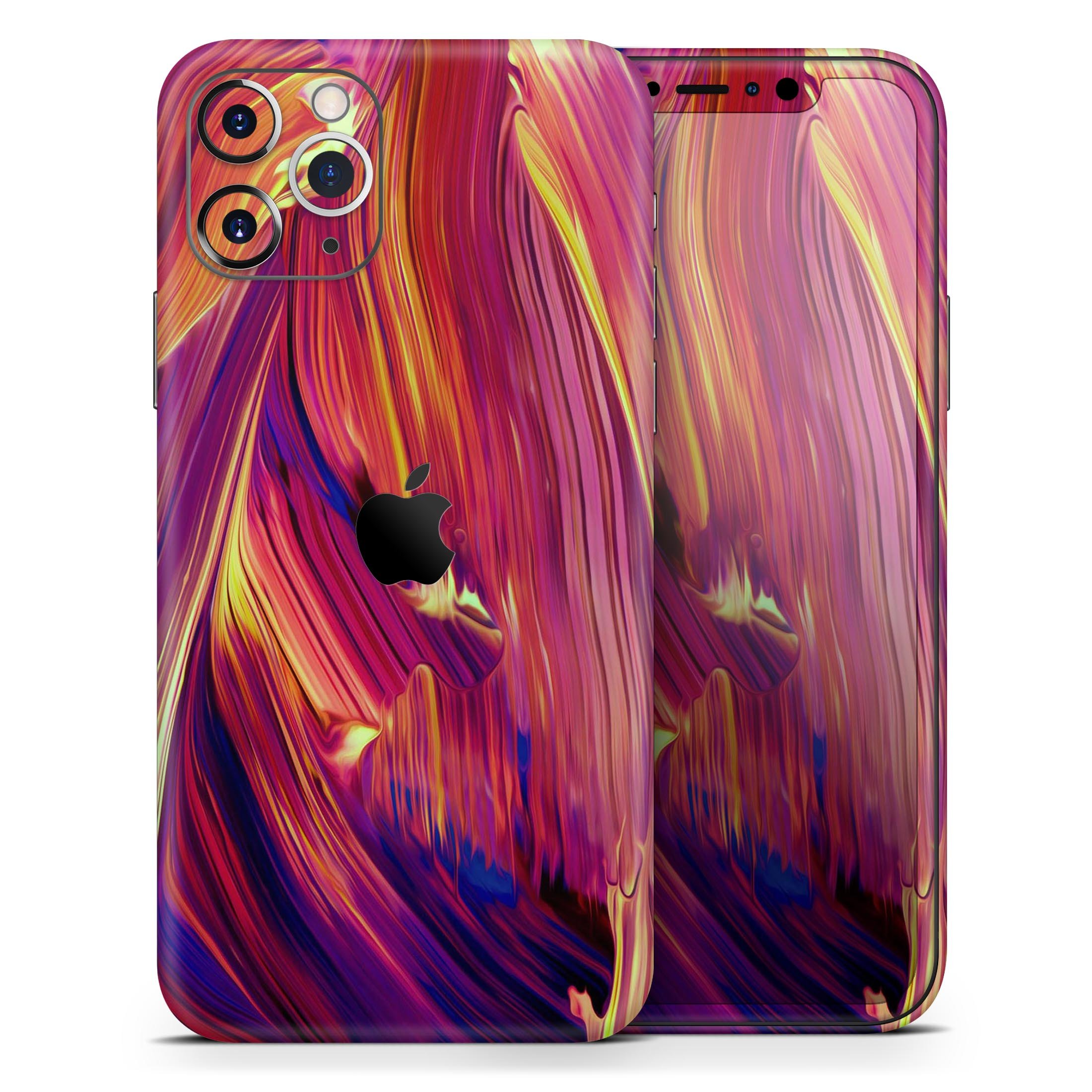 Blurred Abstract Flow V17 skin for Apple iPhone, showcasing vibrant colors and a sleek design.