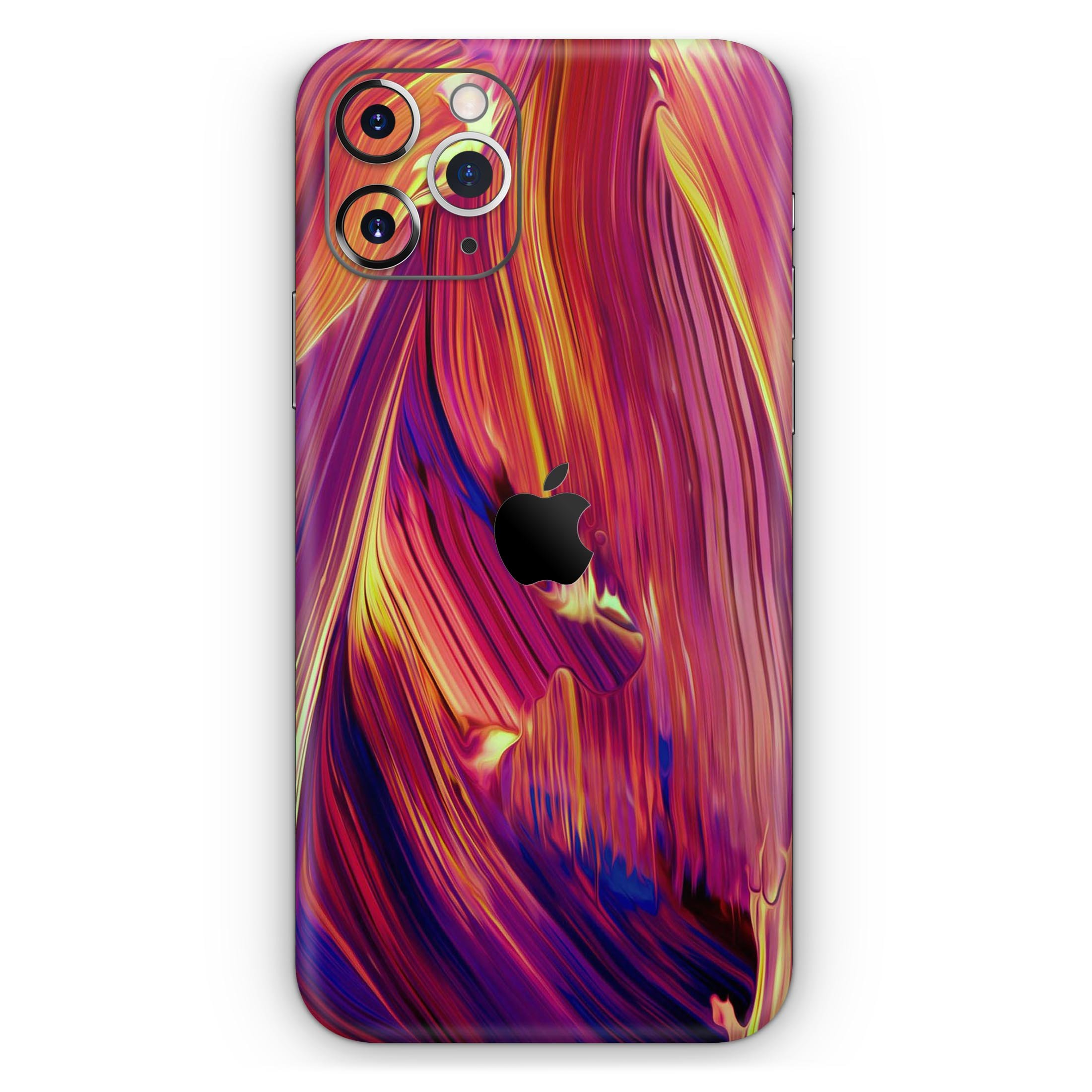 Blurred Abstract Flow V17 skin for Apple iPhone, showcasing vibrant colors and a sleek design.