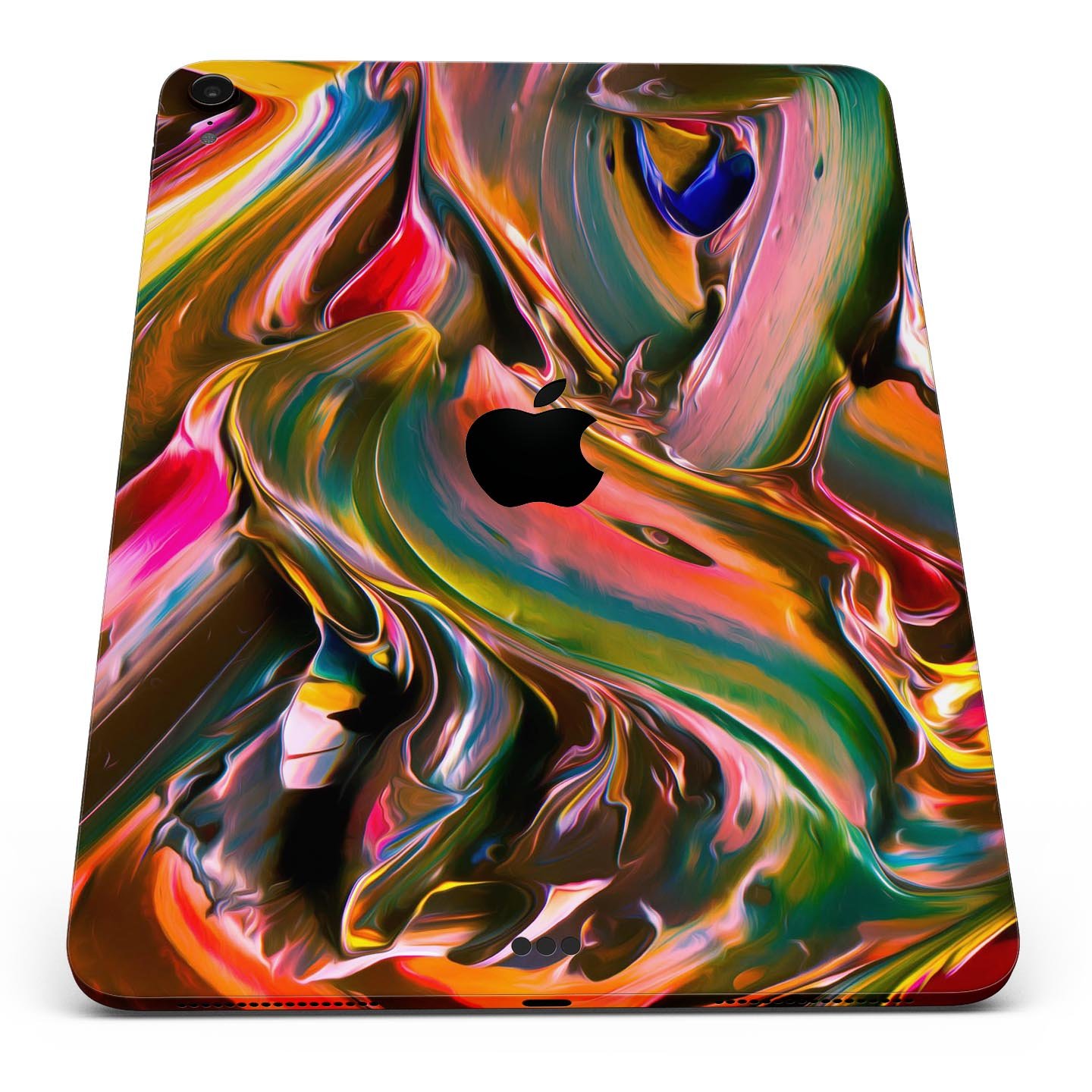 Blurred Abstract Flow V18 skin decal for Apple iPad, showcasing a vibrant and artistic design with premium 3M material.