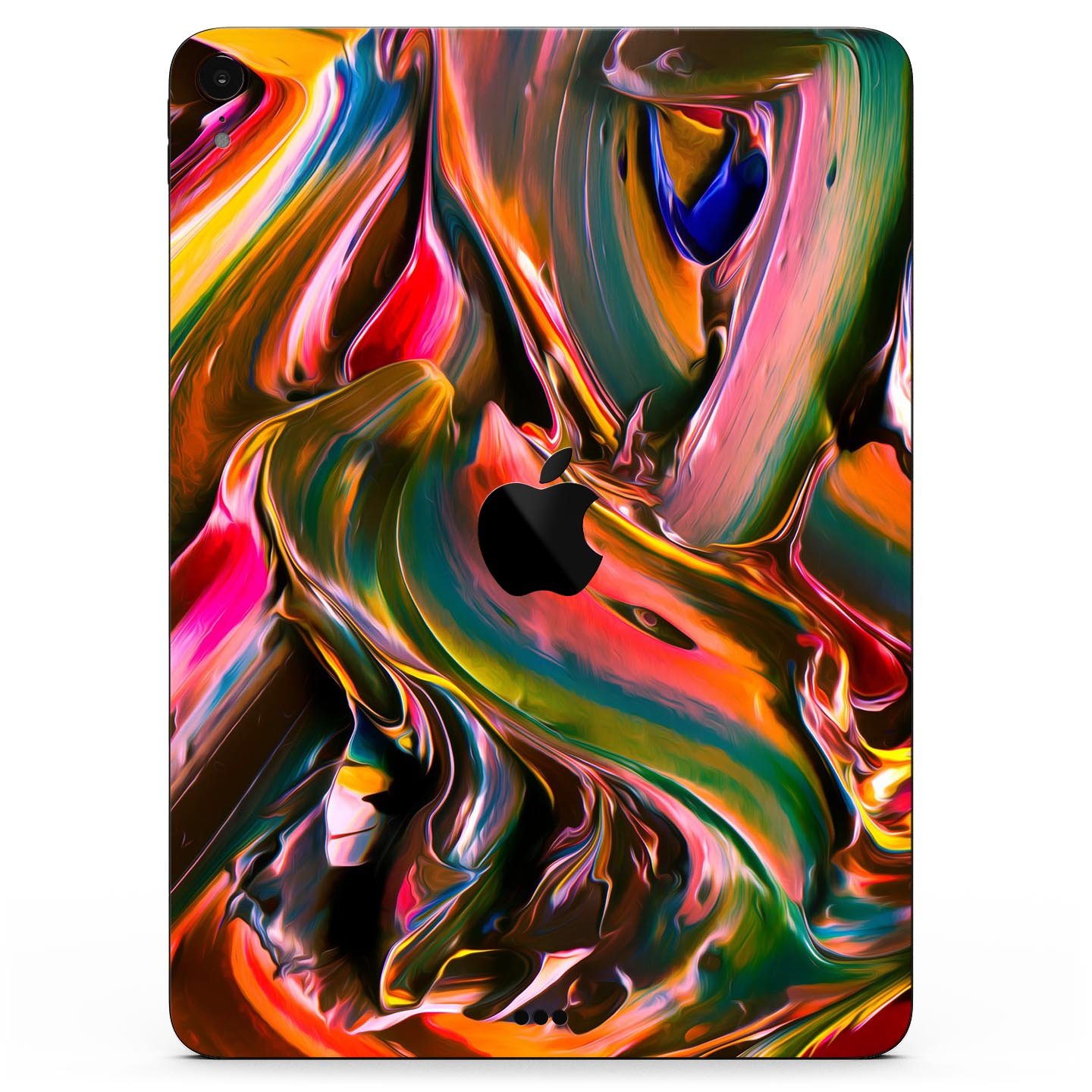 Blurred Abstract Flow V18 skin decal for Apple iPad, showcasing a vibrant and artistic design with premium 3M material.