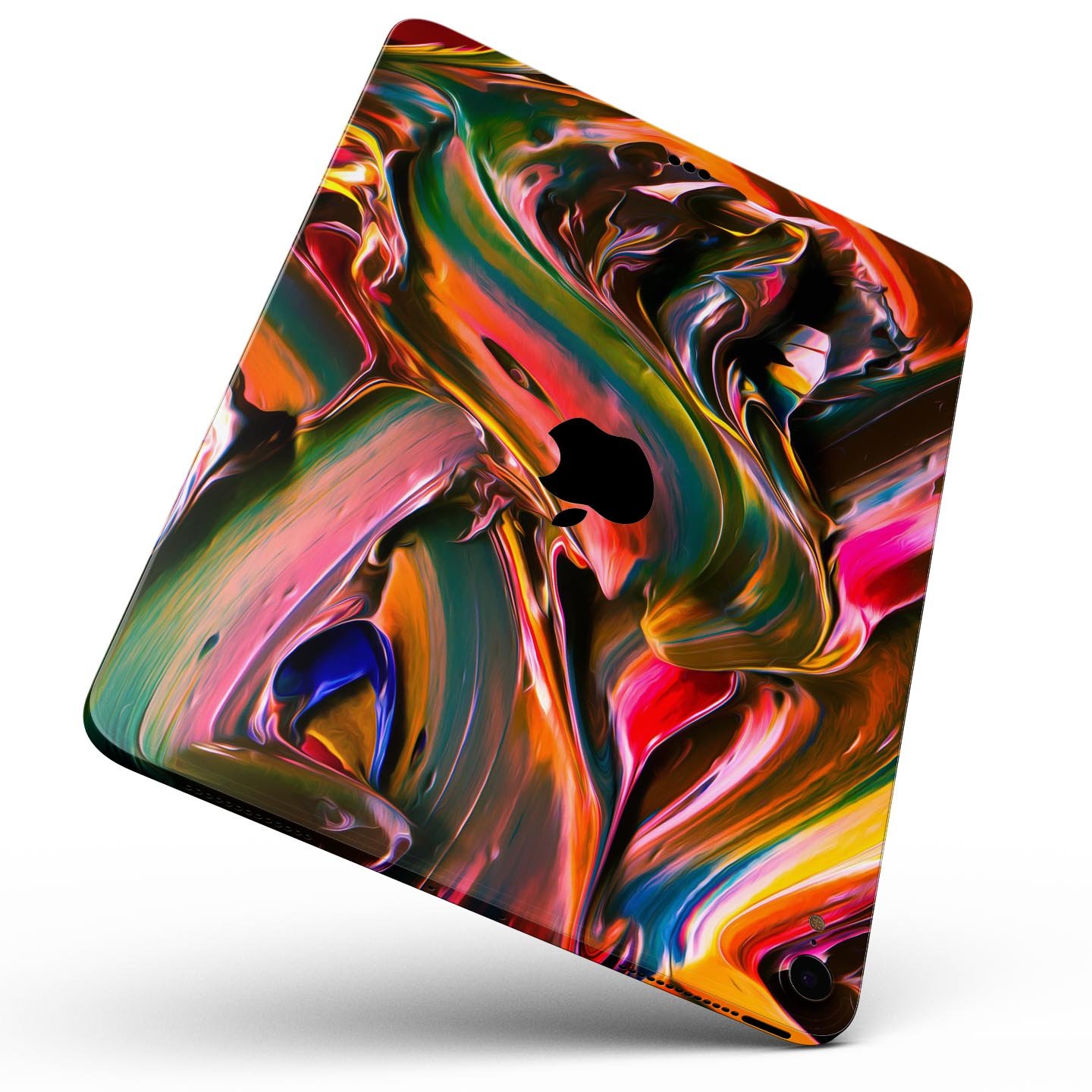 Blurred Abstract Flow V18 skin decal for Apple iPad, showcasing a vibrant and artistic design with premium 3M material.