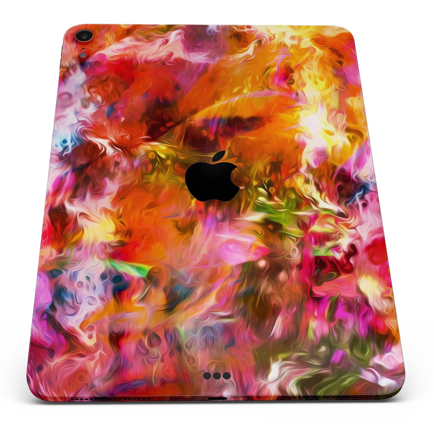 Blurred Abstract Flow V2 skin decal for Apple iPad Pro, showcasing a vibrant abstract design with ultra-thin protection.