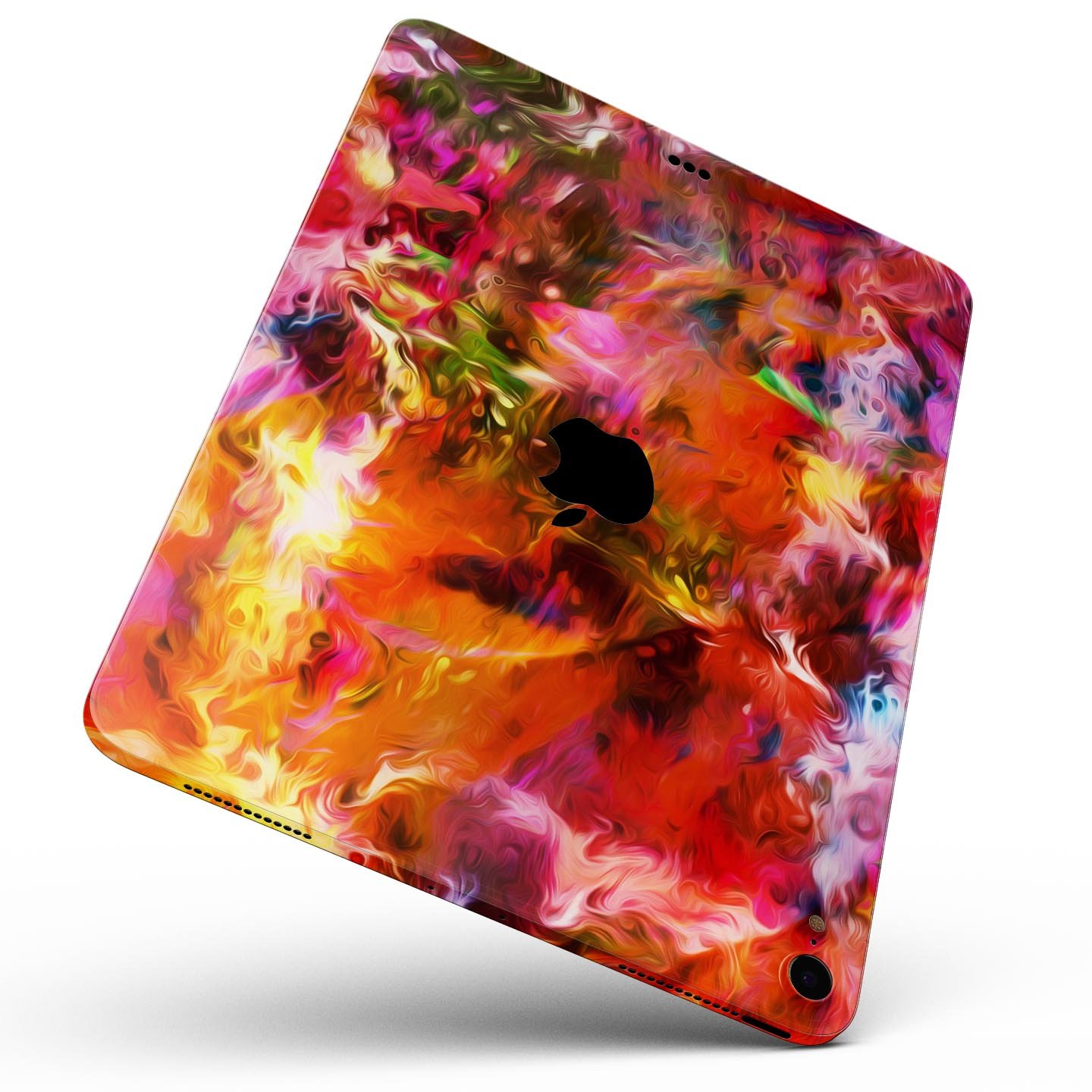 Blurred Abstract Flow V2 skin decal for Apple iPad Pro, showcasing a vibrant abstract design with ultra-thin protection.