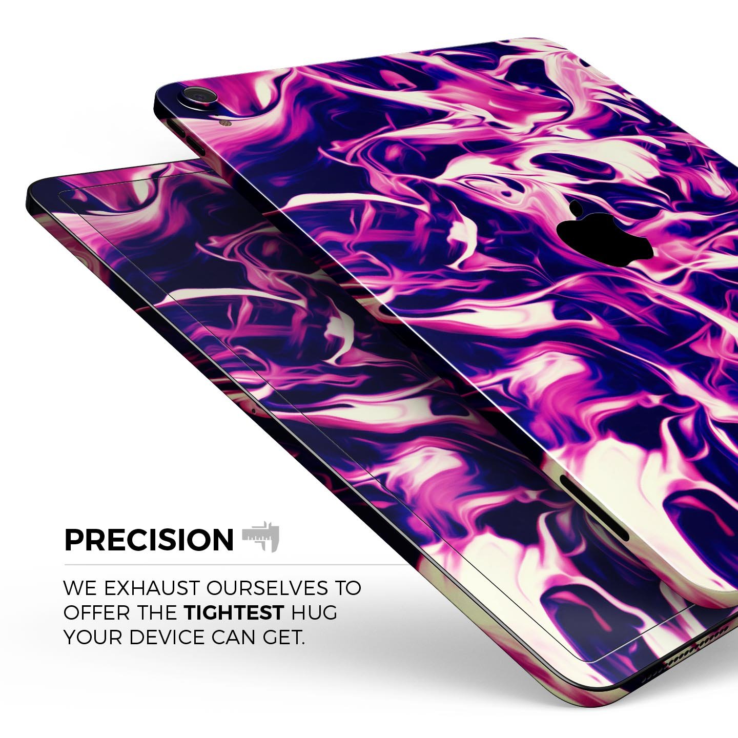 Blurred Abstract Flow V22 skin decal for Apple iPad, showcasing vibrant colors and a sleek design for full body protection.