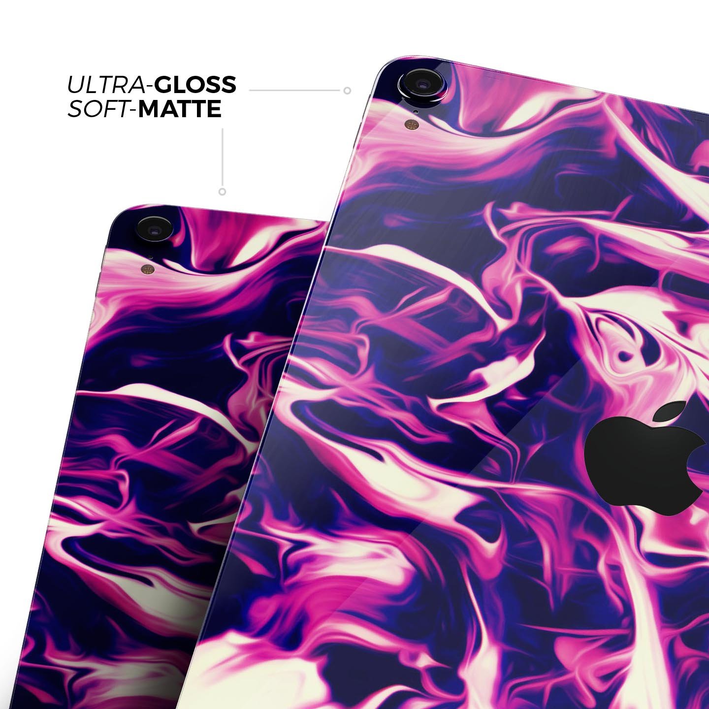 Blurred Abstract Flow V22 skin decal for Apple iPad, showcasing vibrant colors and a sleek design for full body protection.