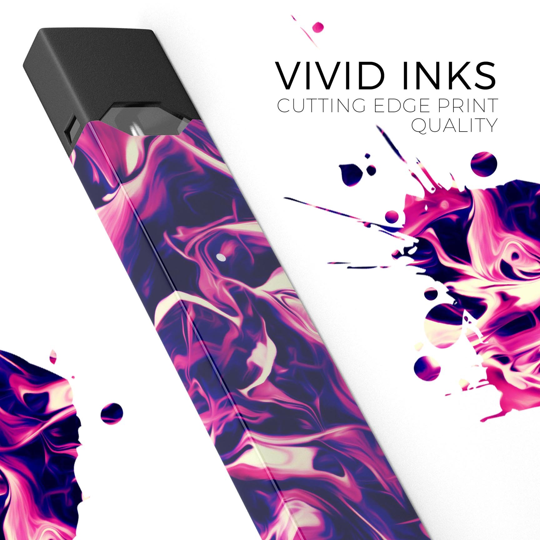 Blurred Abstract Flow V22 skin-wrap sticker designed for JUUL vaping device, showcasing vibrant abstract design and premium quality.