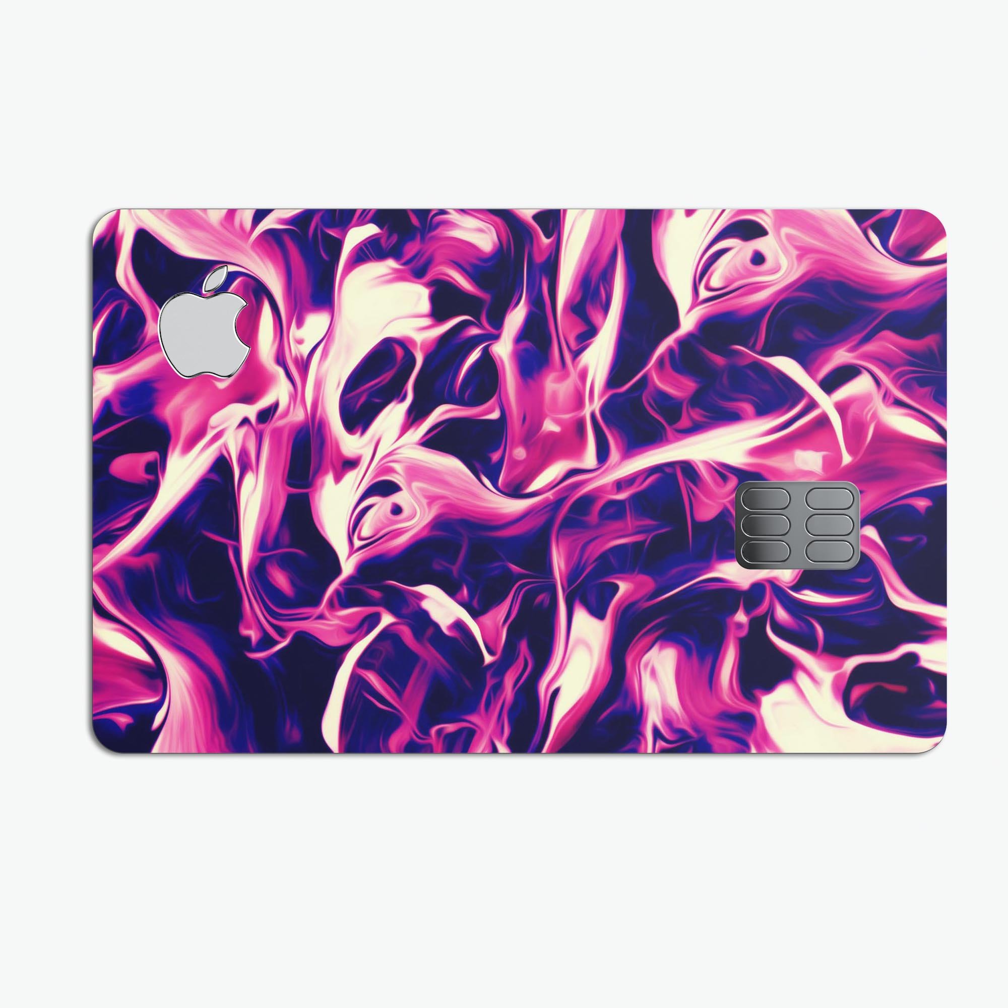 Blurred Abstract Flow V22 decal skin for Apple Card, showcasing a vibrant abstract design with a premium finish.