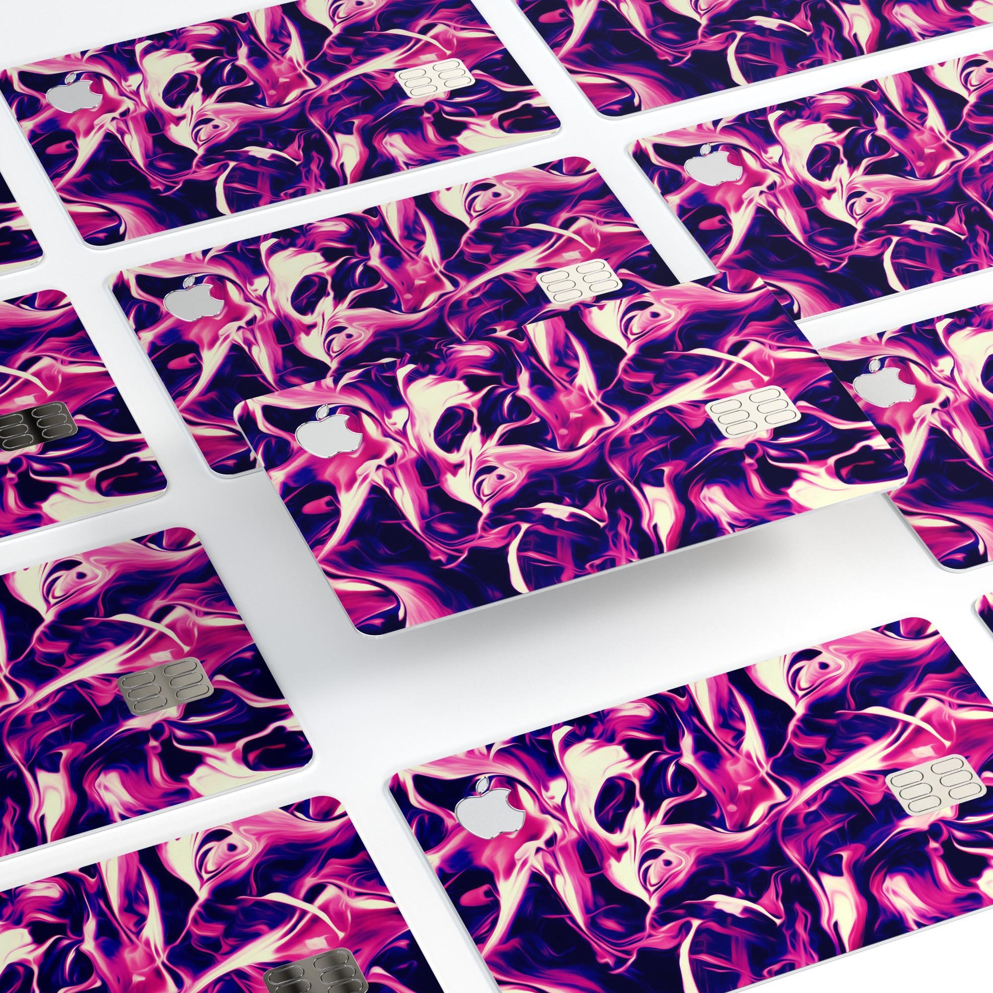 Blurred Abstract Flow V22 decal skin for Apple Card, showcasing a vibrant abstract design with a premium finish.