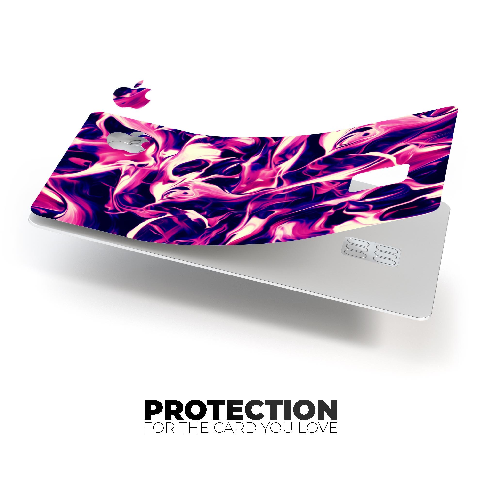 Blurred Abstract Flow V22 decal skin for Apple Card, showcasing a vibrant abstract design with a premium finish.