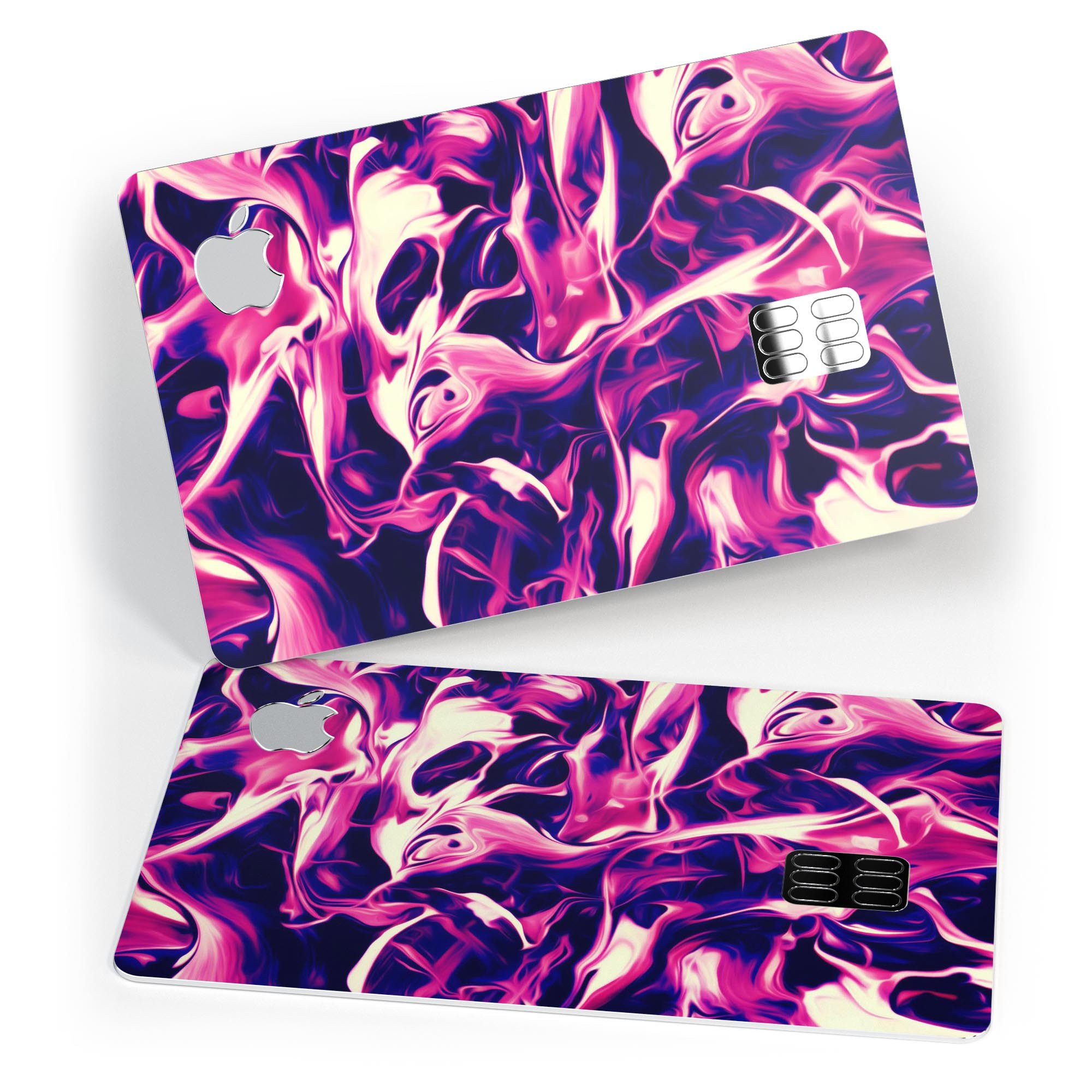 Blurred Abstract Flow V22 decal skin for Apple Card, showcasing a vibrant abstract design with a premium finish.