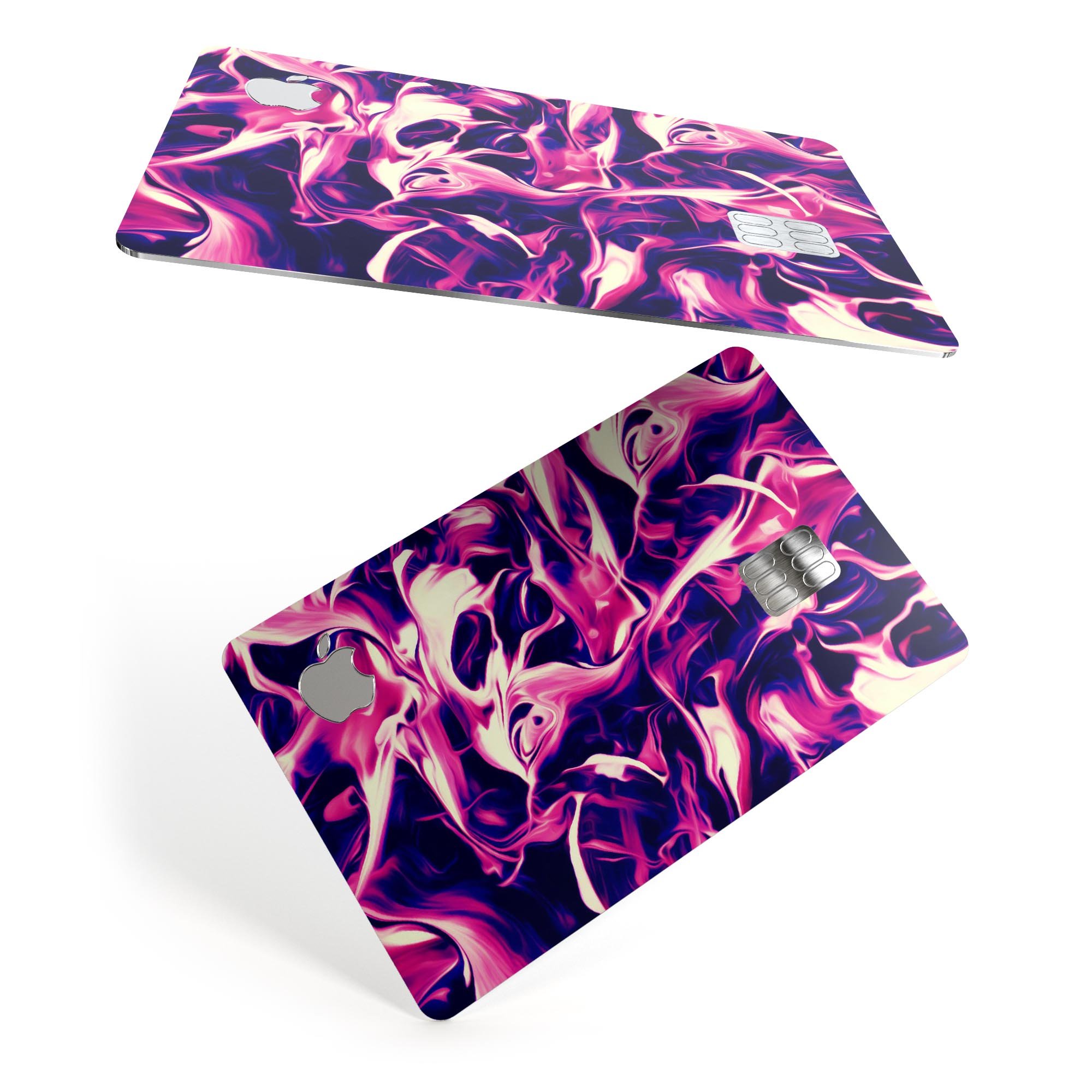 Blurred Abstract Flow V22 decal skin for Apple Card, showcasing a vibrant abstract design with a premium finish.