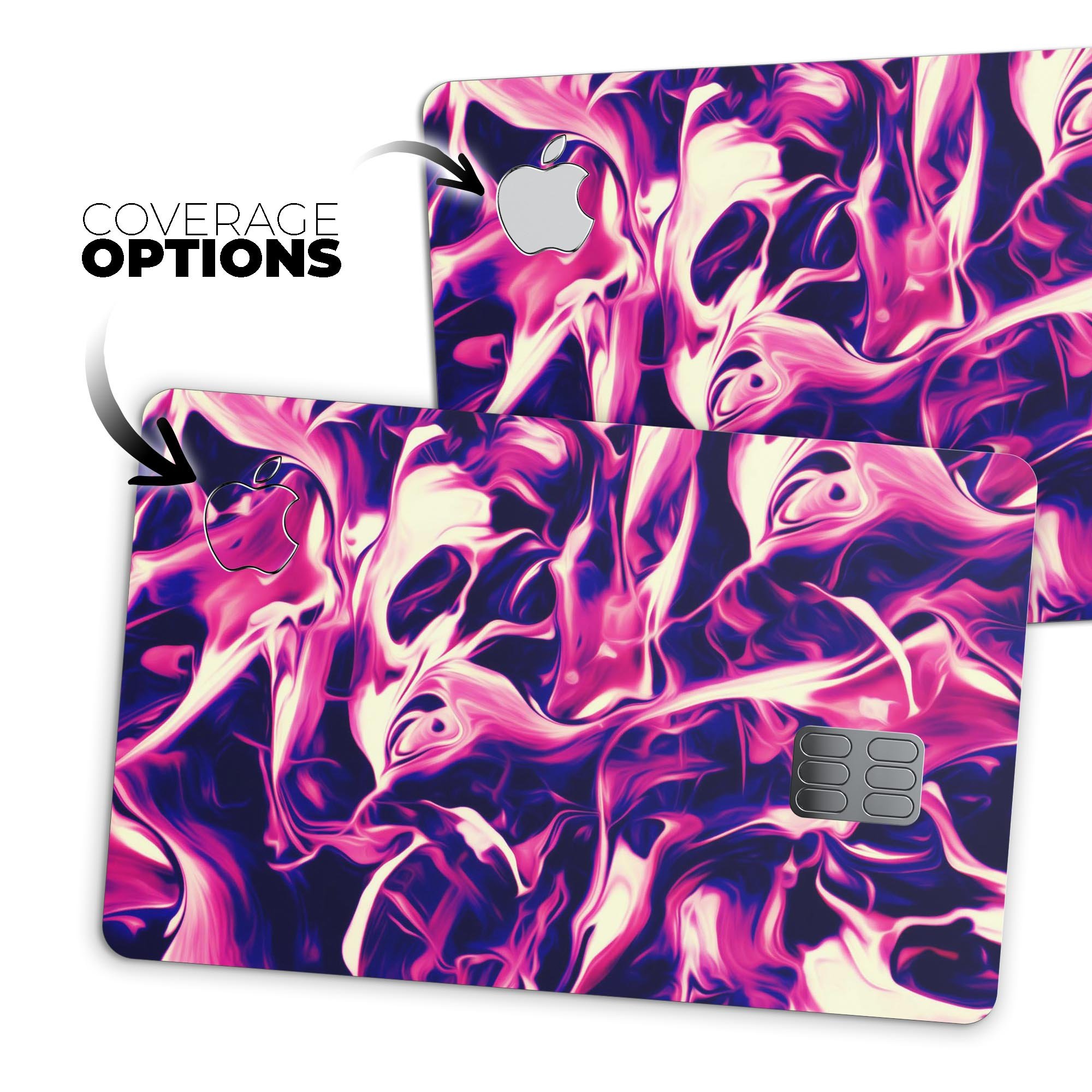 Blurred Abstract Flow V22 decal skin for Apple Card, showcasing a vibrant abstract design with a premium finish.