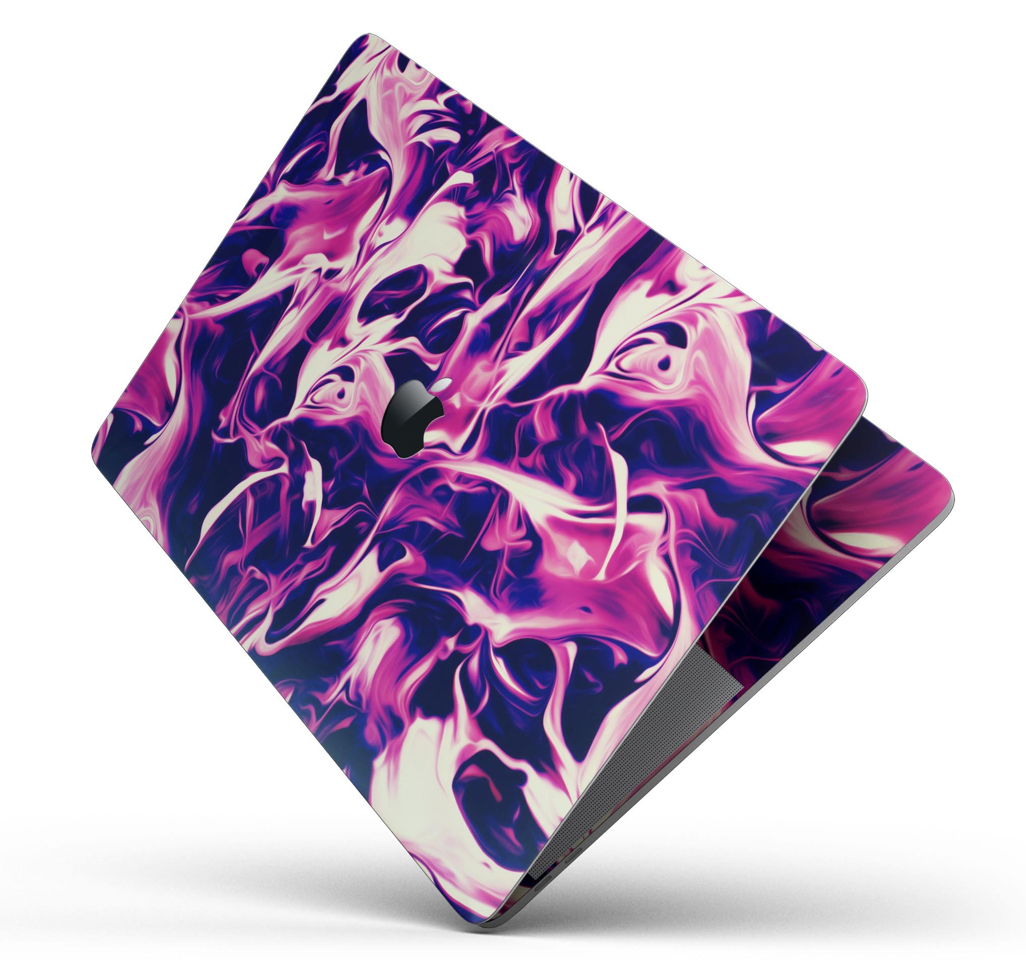 Blurred Abstract Flow V22 skin decal wrap kit for MacBook, showcasing vibrant abstract design and premium vinyl material.