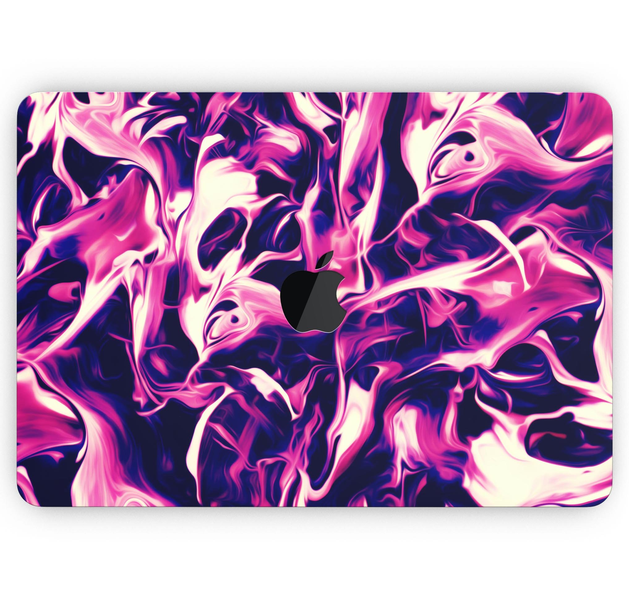 Blurred Abstract Flow V22 skin decal wrap kit for MacBook, showcasing vibrant abstract design and premium vinyl material.